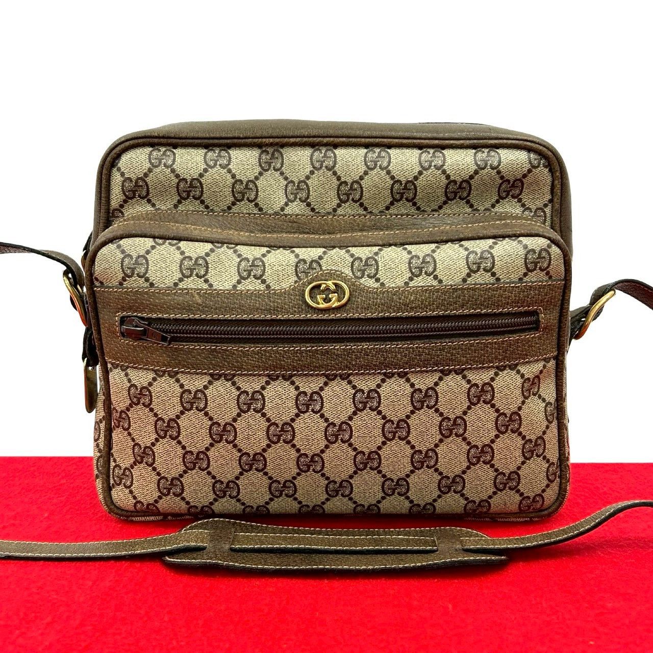 Gucci Gucci Gucci GG Logo PVC Leather Shoulder Bag Leather Shoulder Bag DUTY FREE for USA Size ONE SIZE - 1 Thumbnail