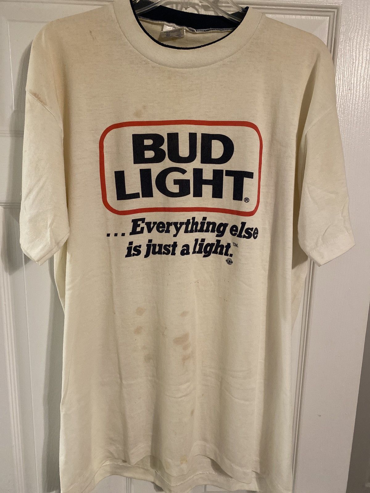 Budweiser × Vintage Vintage Bud Light Short Sleeve Shirt Size US XL / EU 56 / 4 - 2 Thumbnail