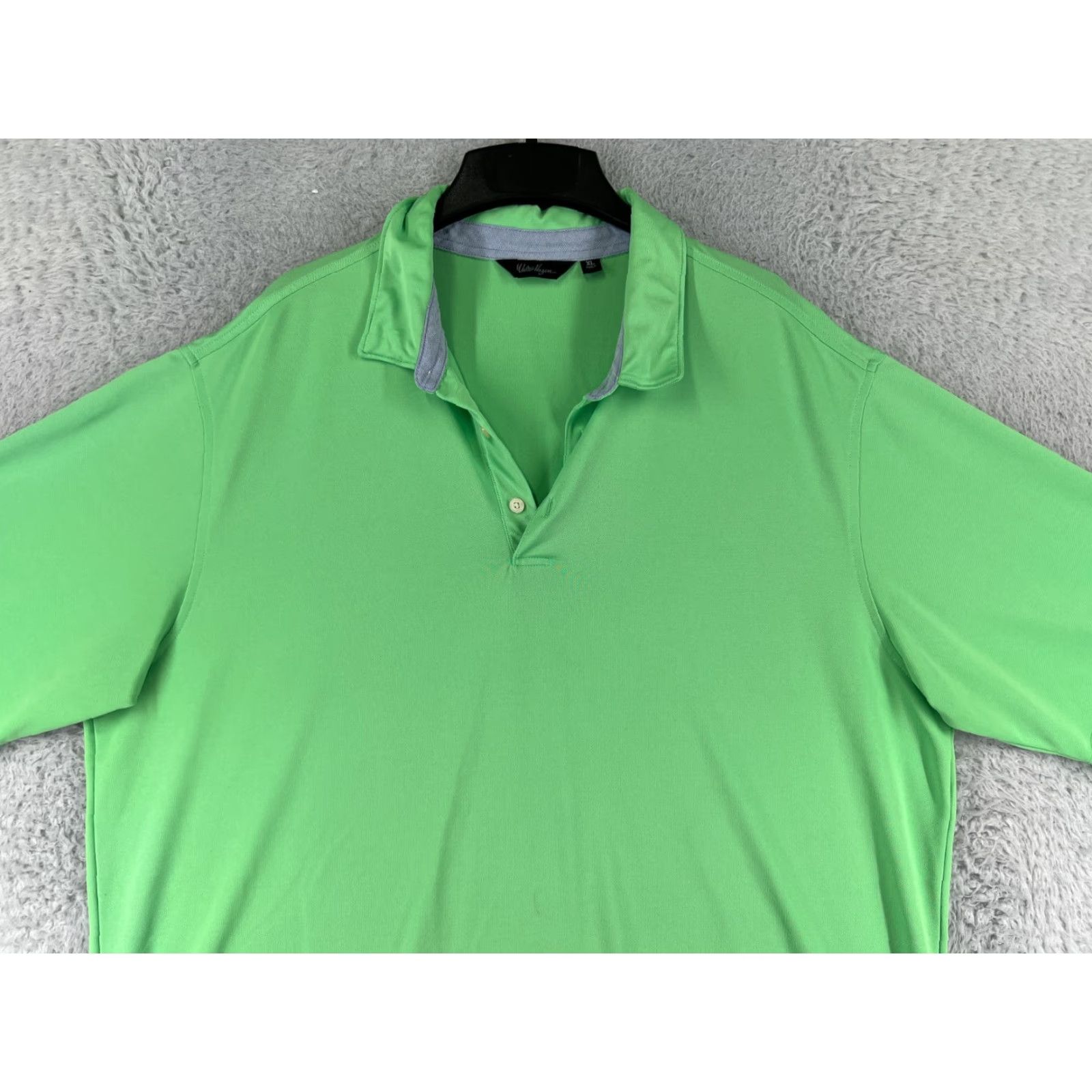 Vintage Walter Hagen Polo Shirt Mens XL Green Polyester Blend Golf Polo Shirt Golf Shirt Walter Hagen Size US XL / EU 56 / 4 - 7 Thumbnail