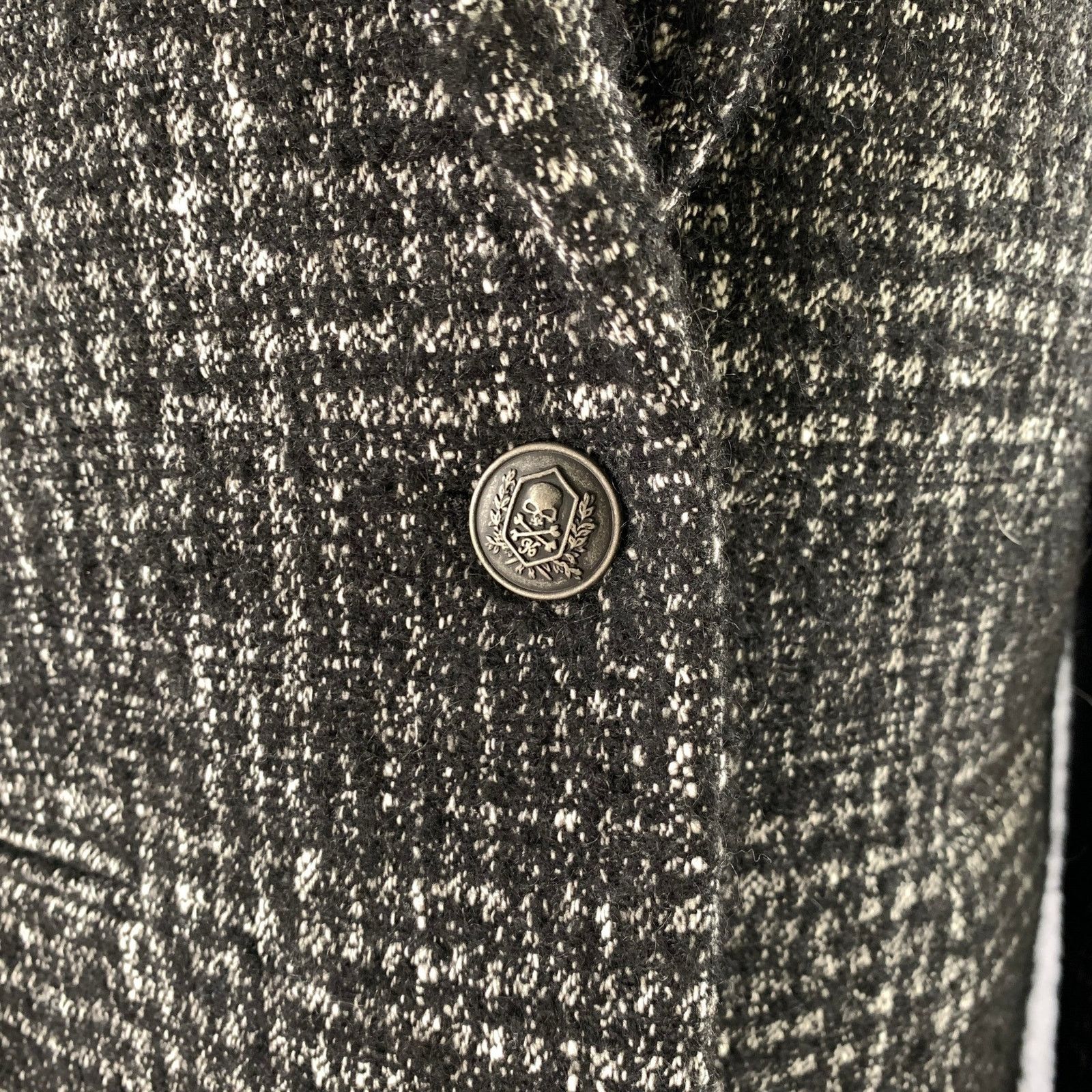 The Kooples THE KOOPLES Size 6 Black White Wool Blend Notch Lapel Jacket Size M / US 6-8 / IT 42-44 - 2 Thumbnail