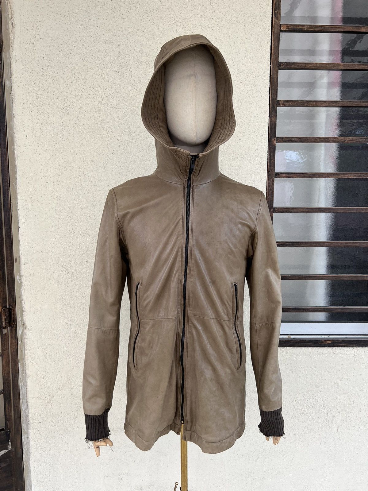 Leather 0000 Japan Patina Sheep Skin Leather Jacket Hoodie Size US M / EU 48-50 / 2 - 6 Thumbnail