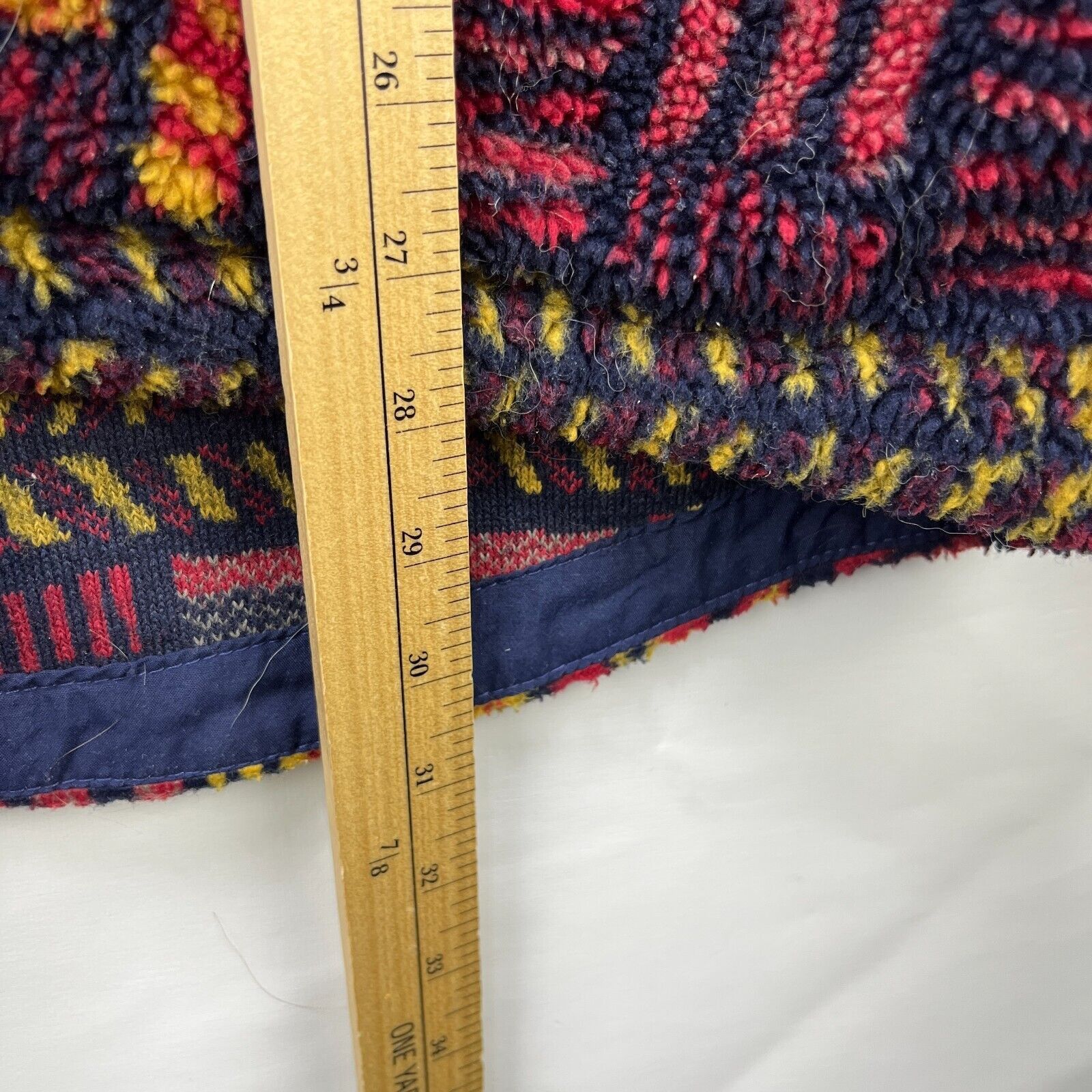 Columbia × Vintage Vintage 90s Columbia Deep Pile Fleece Aztec Pattern Medium Size M / US 6-8 / IT 42-44 - 9 Thumbnail