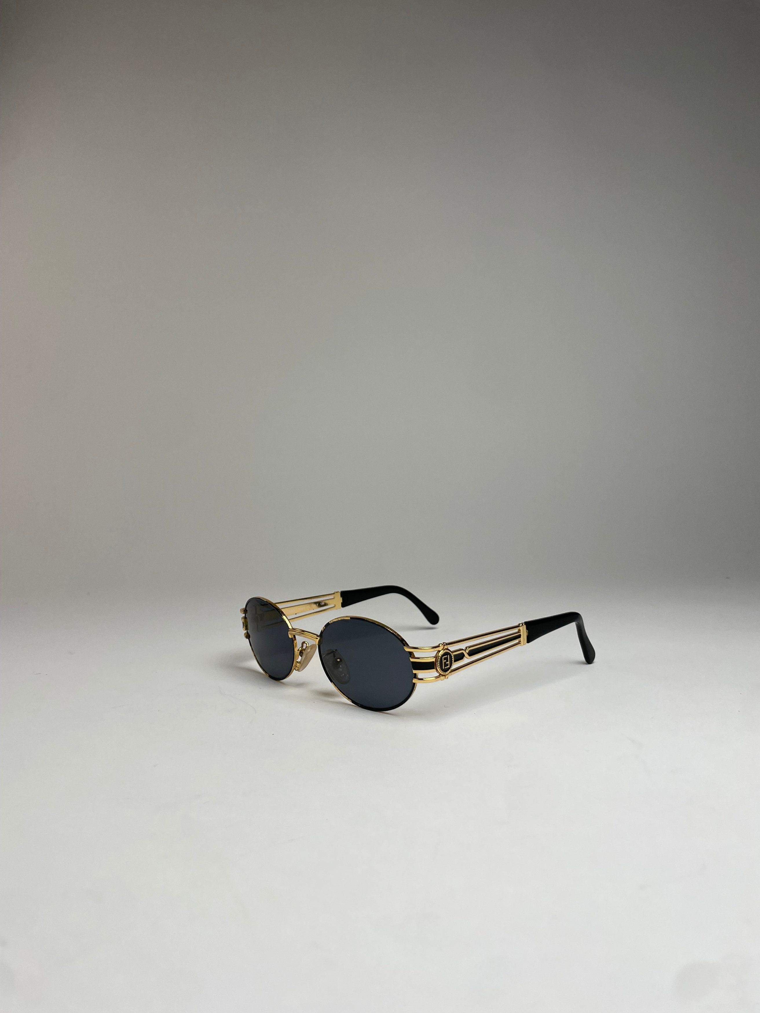 Fendi Vintage Roma Sunglasses Gold Black Size ONE SIZE - 1 Thumbnail