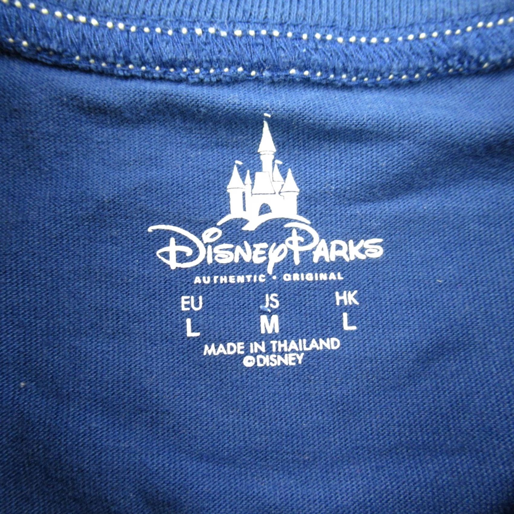 Disney Disney Mens Shirt Long Sleeve Crew Neck Lightweight Blue Cotton Blend Logo Casual (M) Size US M / EU 48-50 / 2 - 3 Thumbnail