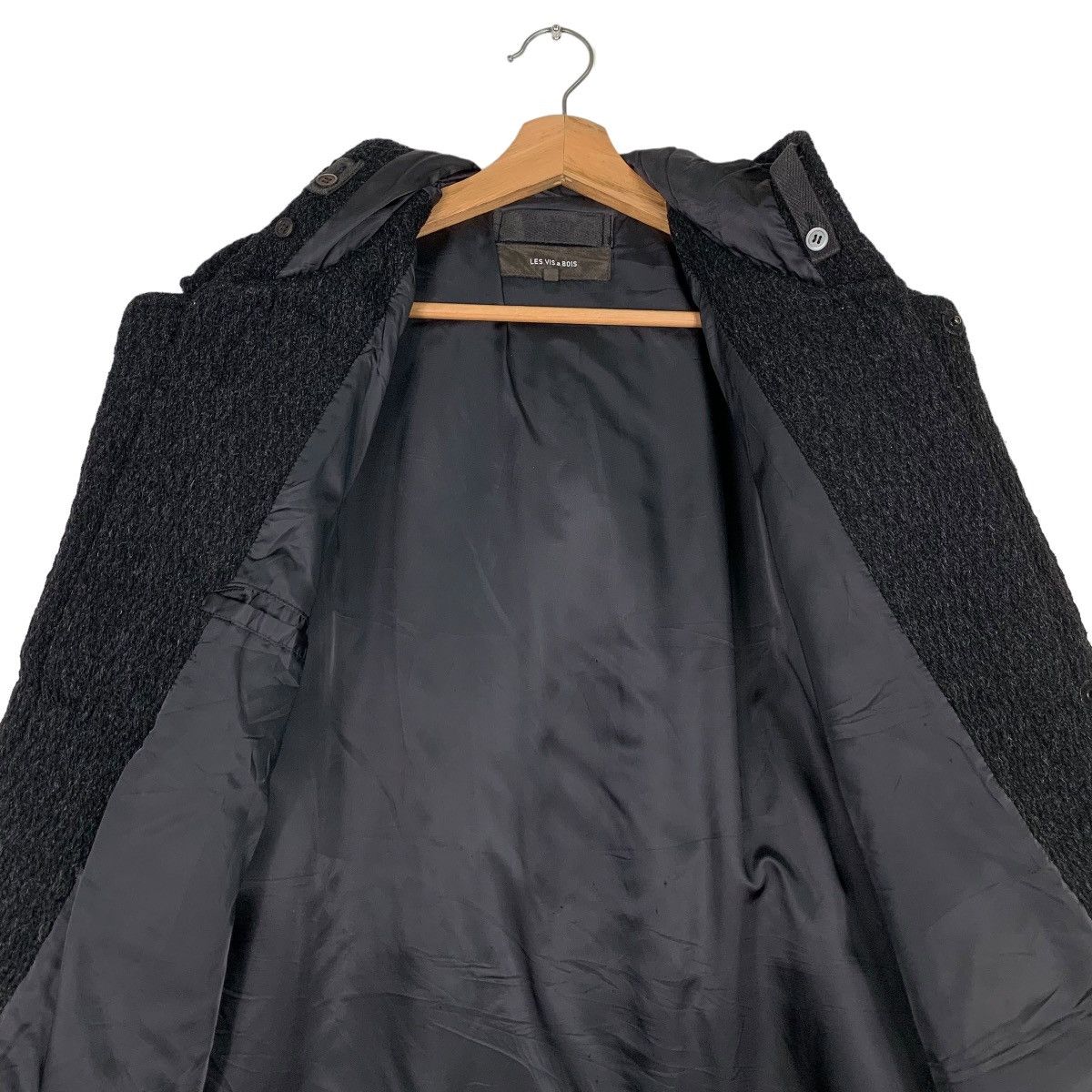 Japanese Brand LES VIS a BOIS Hooded Duffle Coat Wool Overcoat #0378-C17 Size US M / EU 48-50 / 2 - 12 Thumbnail