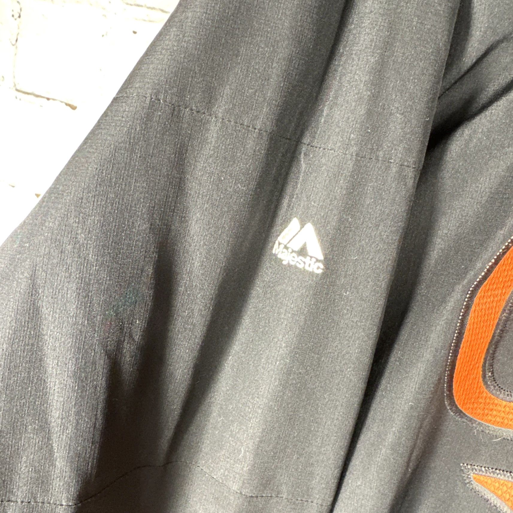 VINTAGE Baltimore Orioles Majestic Jacket Mens 2XL Black Orange Puffer Coat Full Zip MLB