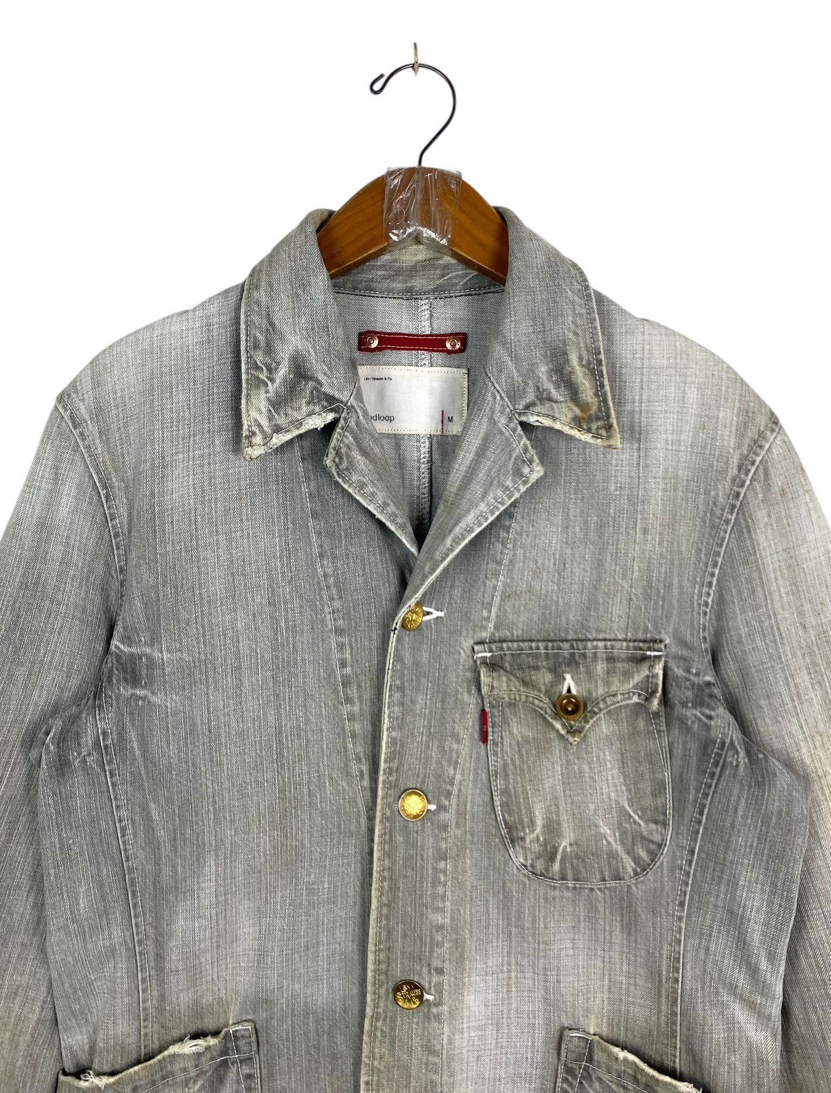 Levi's Rare‼️ Levi's Redloop Distressed Denim Chore Jacket Size US M / EU 48-50 / 2 - 4 Thumbnail