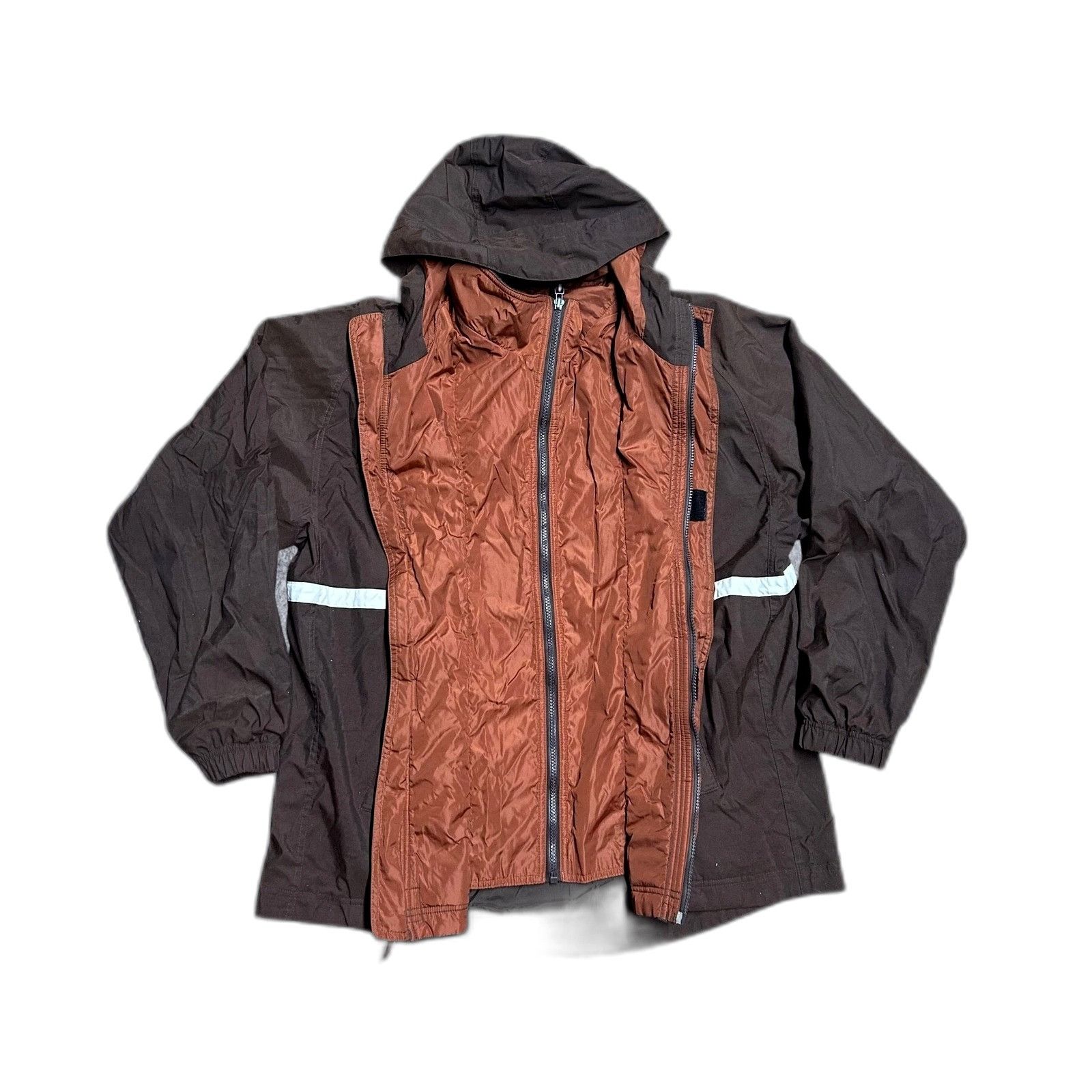 Nike Vintage Nike Double Zip Track Brown Jacket 90's M Center Che Size US M / EU 48-50 / 2 - 3 Thumbnail