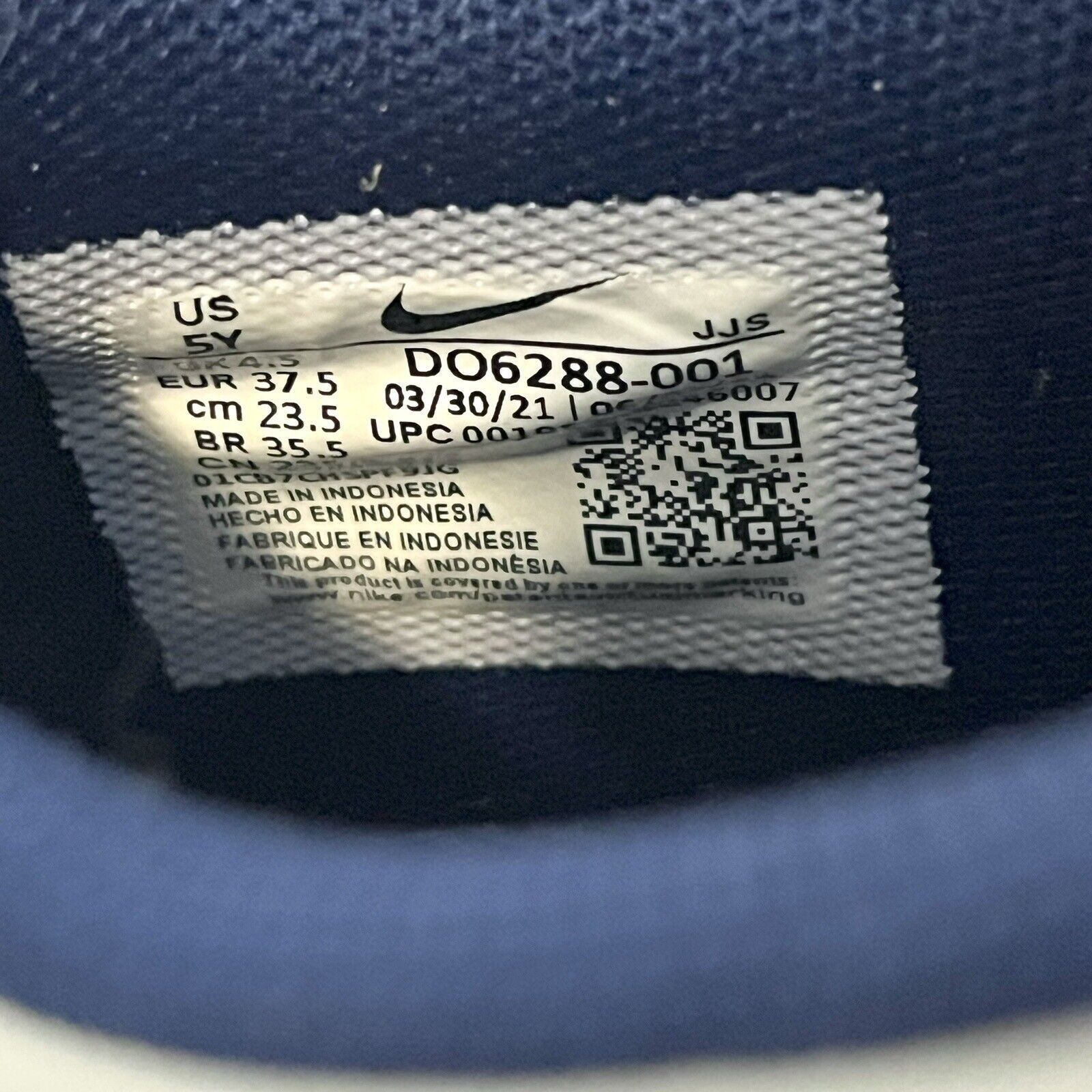 Nike 2021 Nike Dunk Low EMB GS NBA 75th Nets DO6288 001 DS 5Y Size US 6.5 / IT 36.5 - 7 Thumbnail