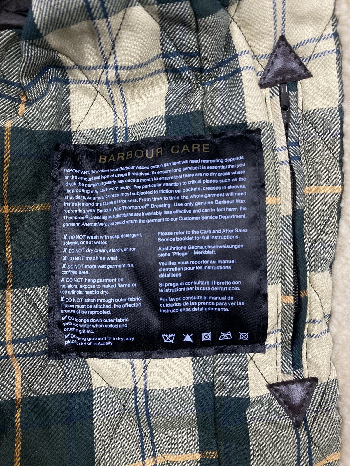 Barbour Vintage Barbour Uplands Duffle Wax Tartan Coat Jacket Size M / US 6-8 / IT 42-44 - 17 Thumbnail