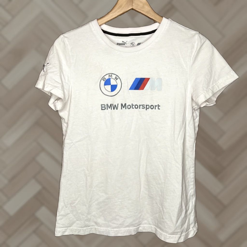 Puma PUMA BMW Motorsport T-Shirt Short Sleeve Womens Size M White Cotton Graphic Tee Size M / US 6-8 / IT 42-44 - 1 Thumbnail