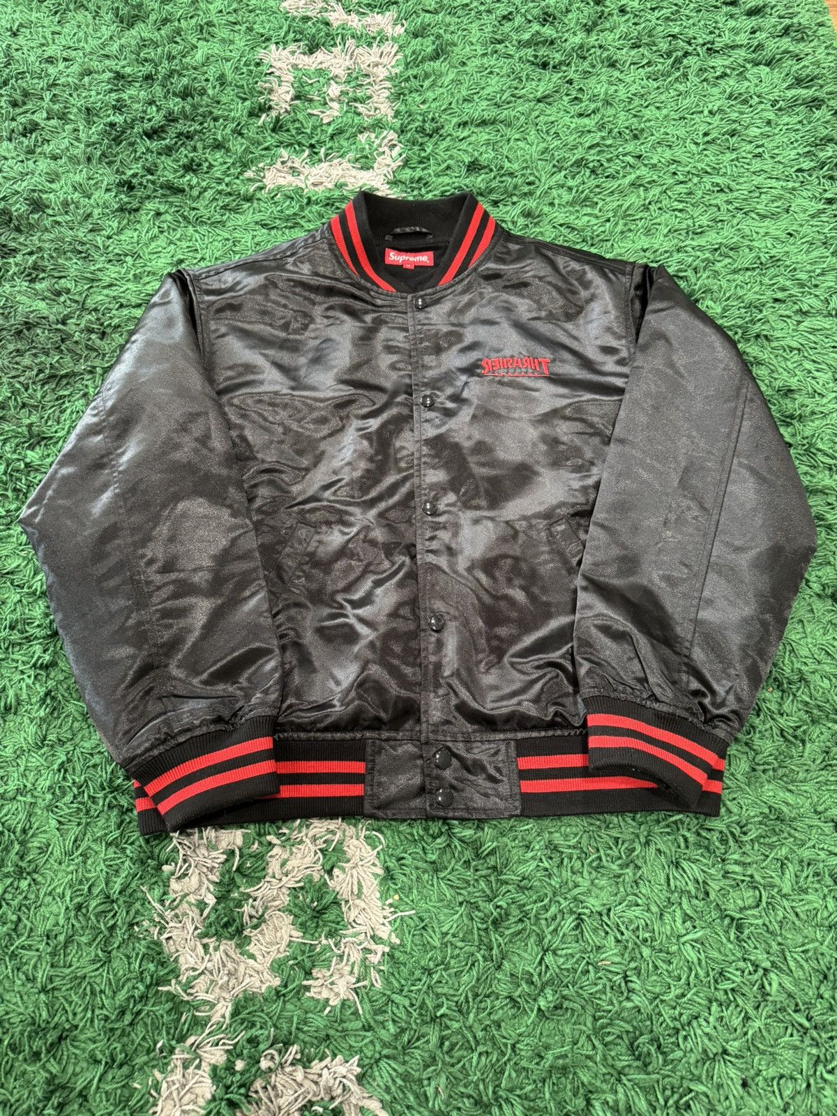 Supreme × Thrasher Supreme x Trasher Varsity Jacket Size US M / EU 48-50 / 2 - 2 Thumbnail