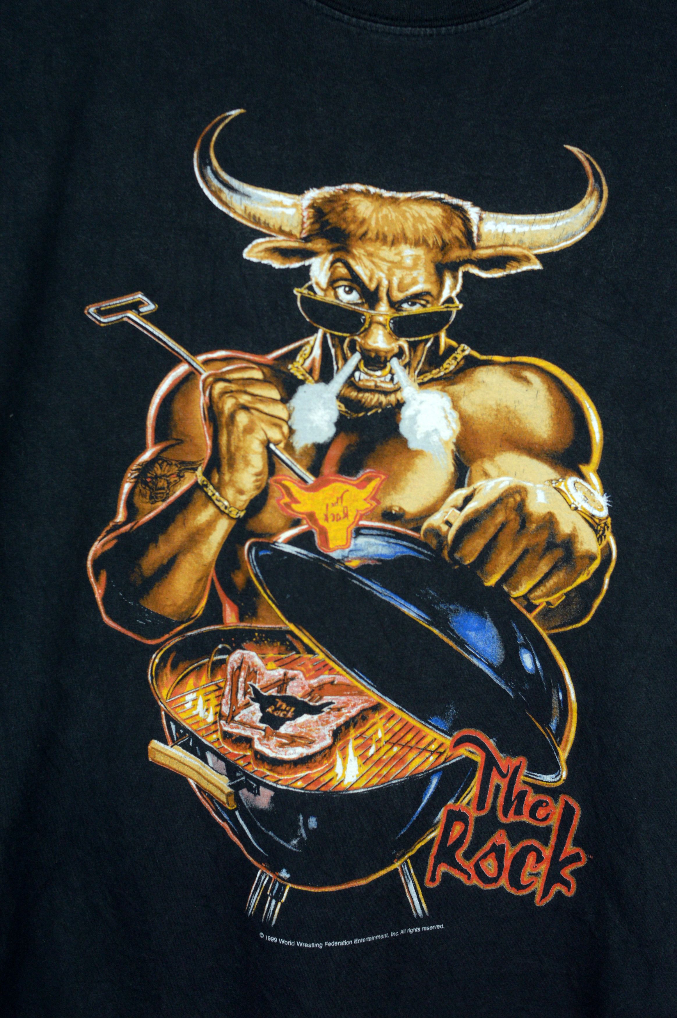 Vintage Vintage WWF The Rock Do You Smell It 1999 t shirt Size US M / EU 48-50 / 2 - 3 Thumbnail