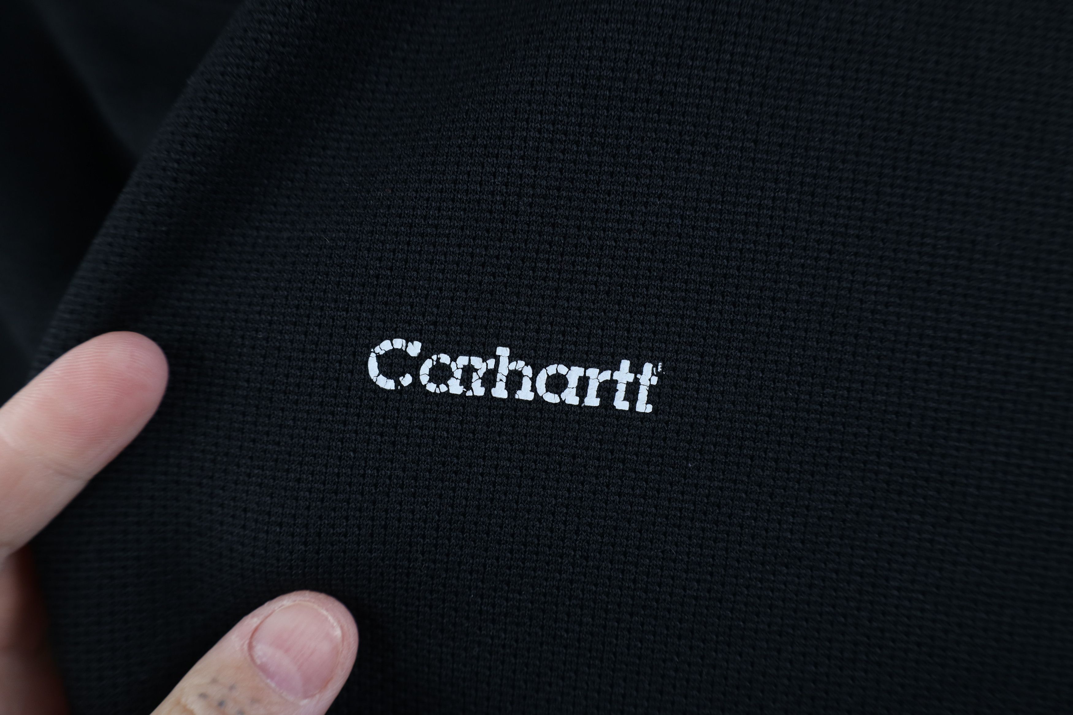 Carhartt Vintage Y2K Carhartt Thermal Knit Long Sleeve T-Shirt Black Size US XXL / EU 58 / 5 - 4 Thumbnail