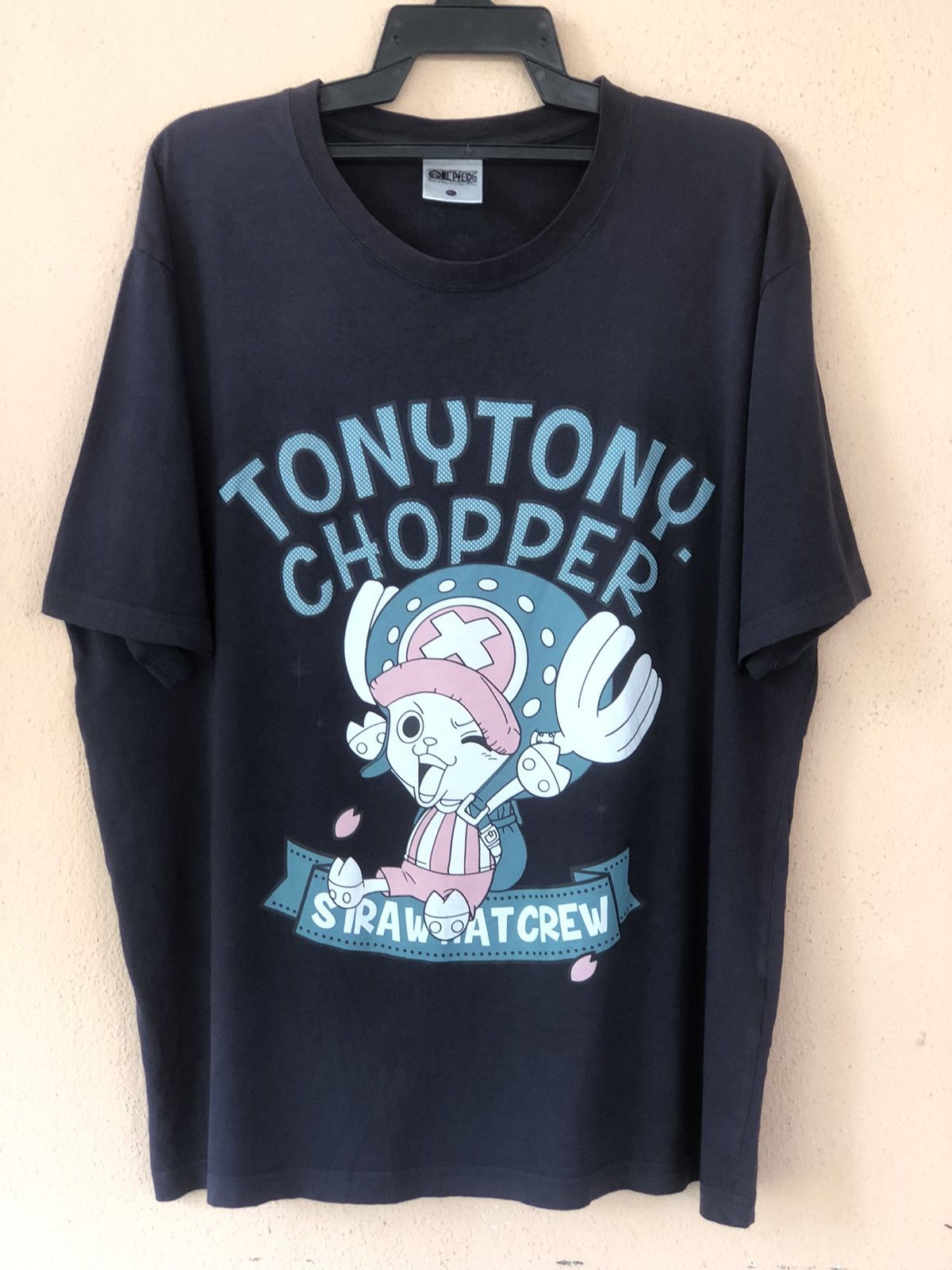 image of Anima x One Piece Tony Tony Chopper Japan Anime Tee in Black, Men's (Size 2XL)