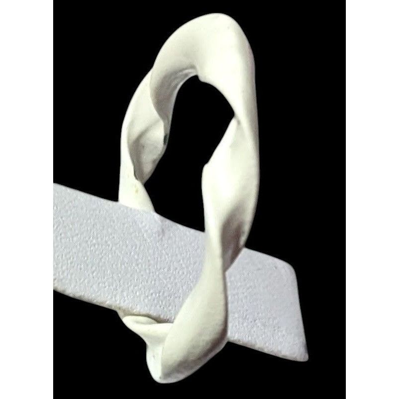 Other Abstract White Enamel Coated Art Ring Size 5 1/2 Size ONE SIZE - 5 Thumbnail