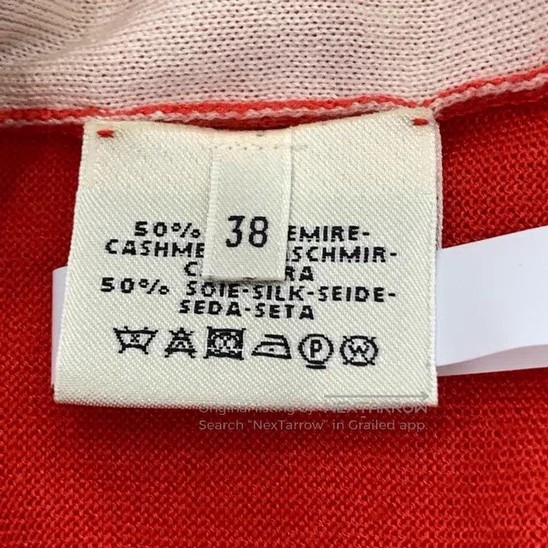Hermes Hermes Heart pattern red round neck cashmere silk knitted Size XS / US 0-2 / IT 36-38 - 6 Thumbnail