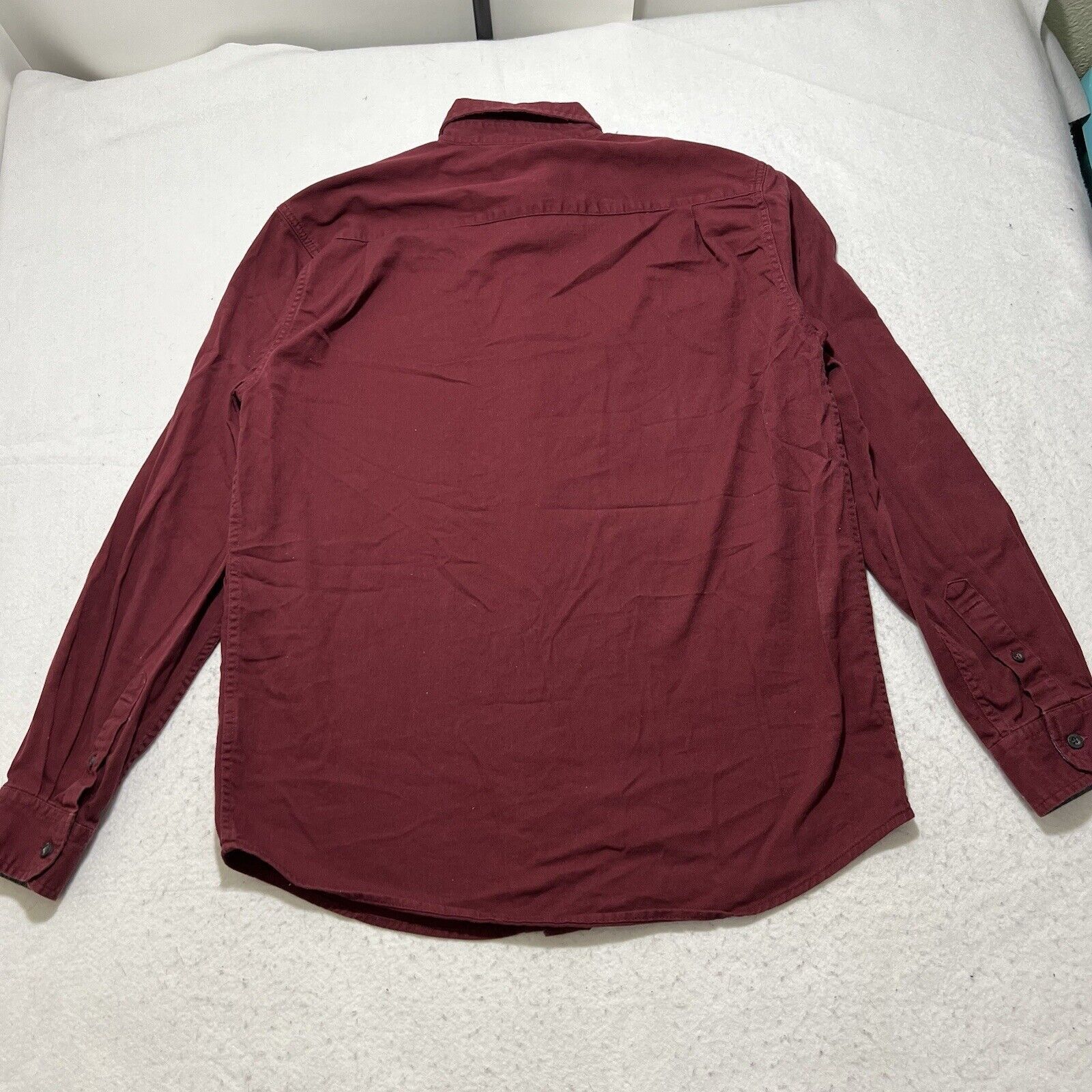 Wrangler Wrangler Medium Maroon Button Up Flannel Shirt Long Sleeve Size US M / EU 48-50 / 2 - 9 Thumbnail