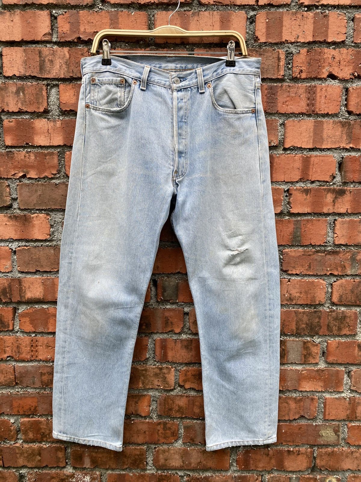 Levi's Vintage Clothing W33x29 Vintage levi's 501 made in USA 90s faded Size US 33 - 1 Thumbnail