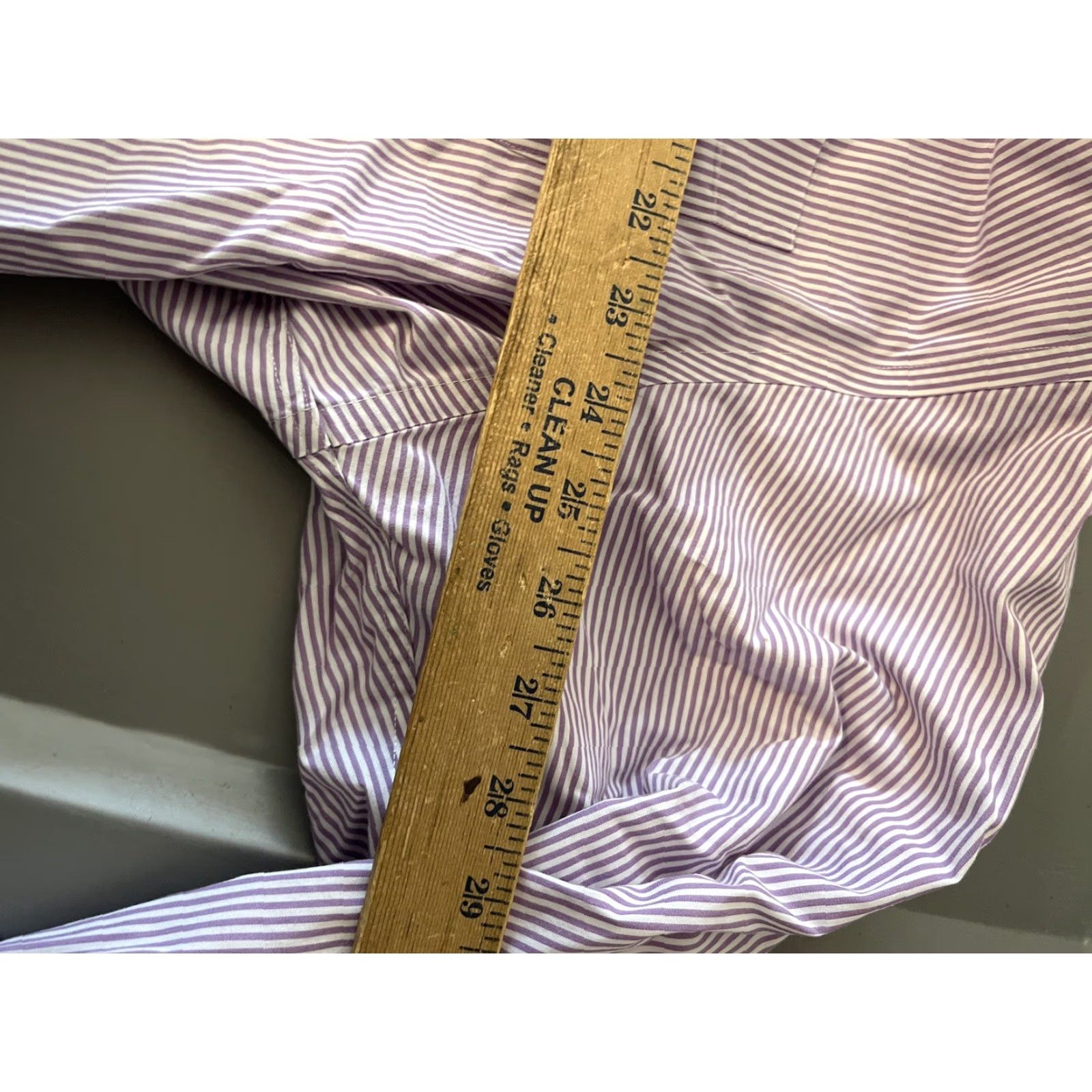 Ralph Lauren Lauren Ralph Lauren Shirt Button-Up Men Classic Fit Non Iron Purple Striped Size 18 Size US XXL / EU 58 / 5 - 5 Thumbnail