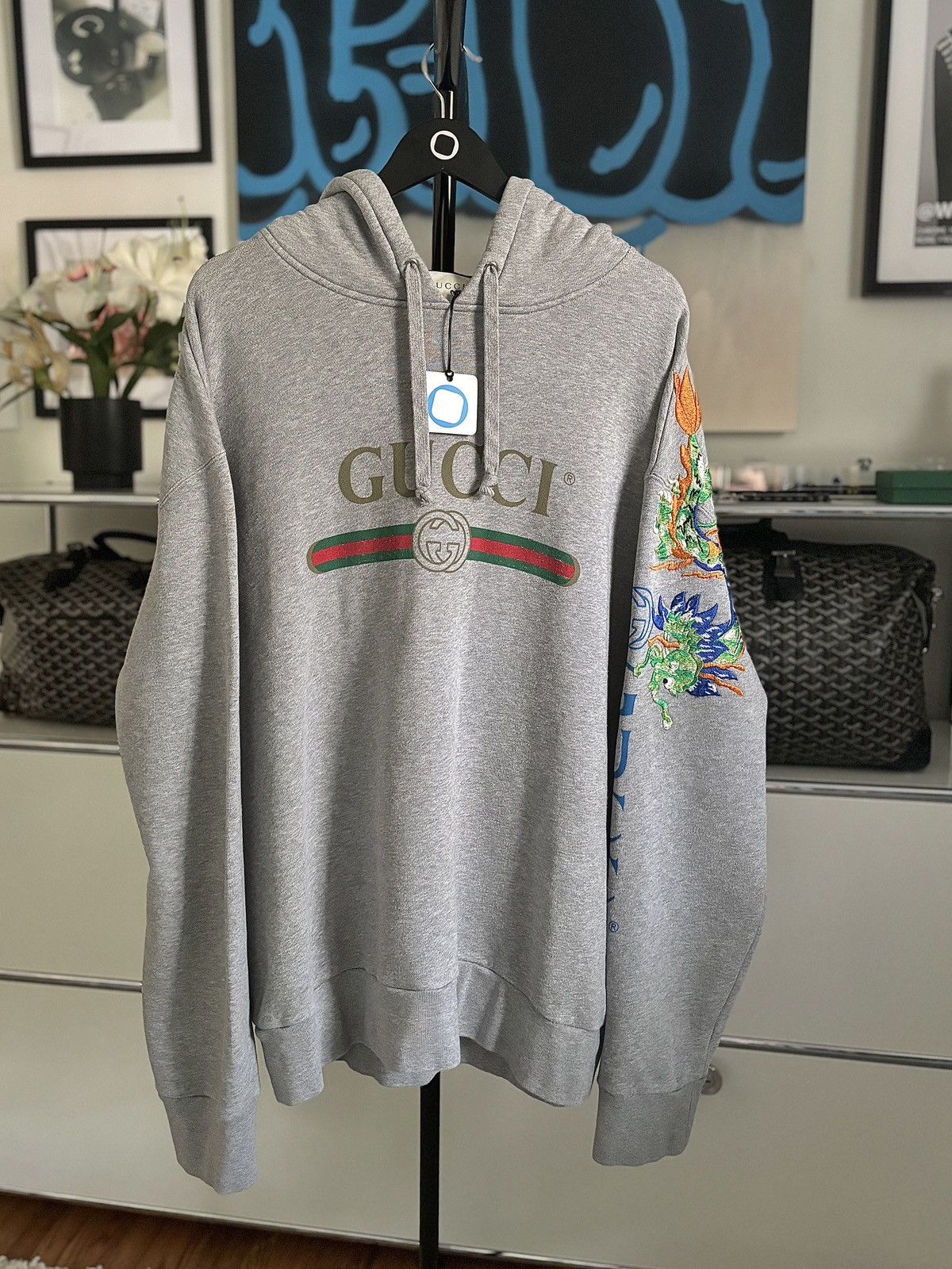 Gucci dragon hoodie black hot sale