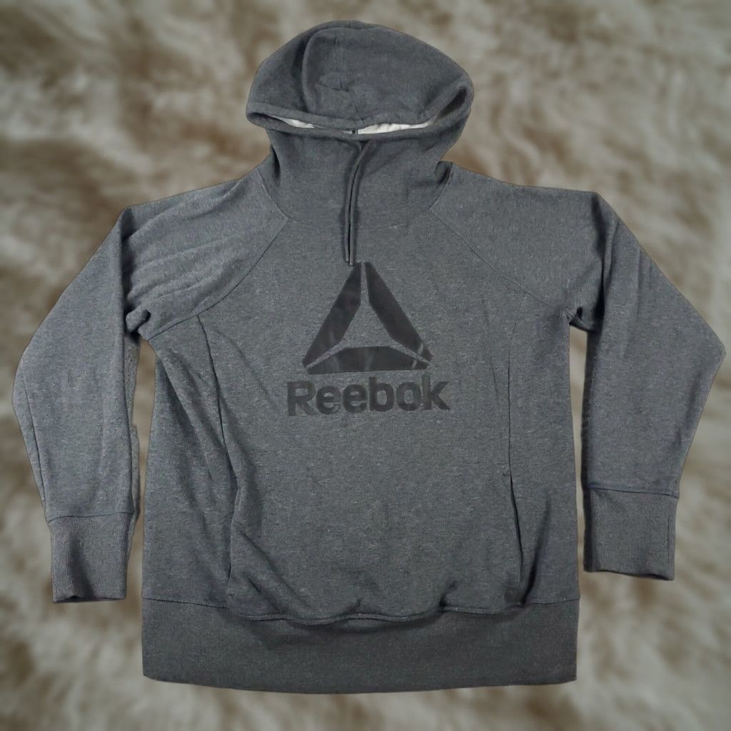 Reebok Reebok Hoodie Womens Large Gray Pullover Long Sleeve Activewear Sports Size L / US 10 / IT 46 - 1 Thumbnail