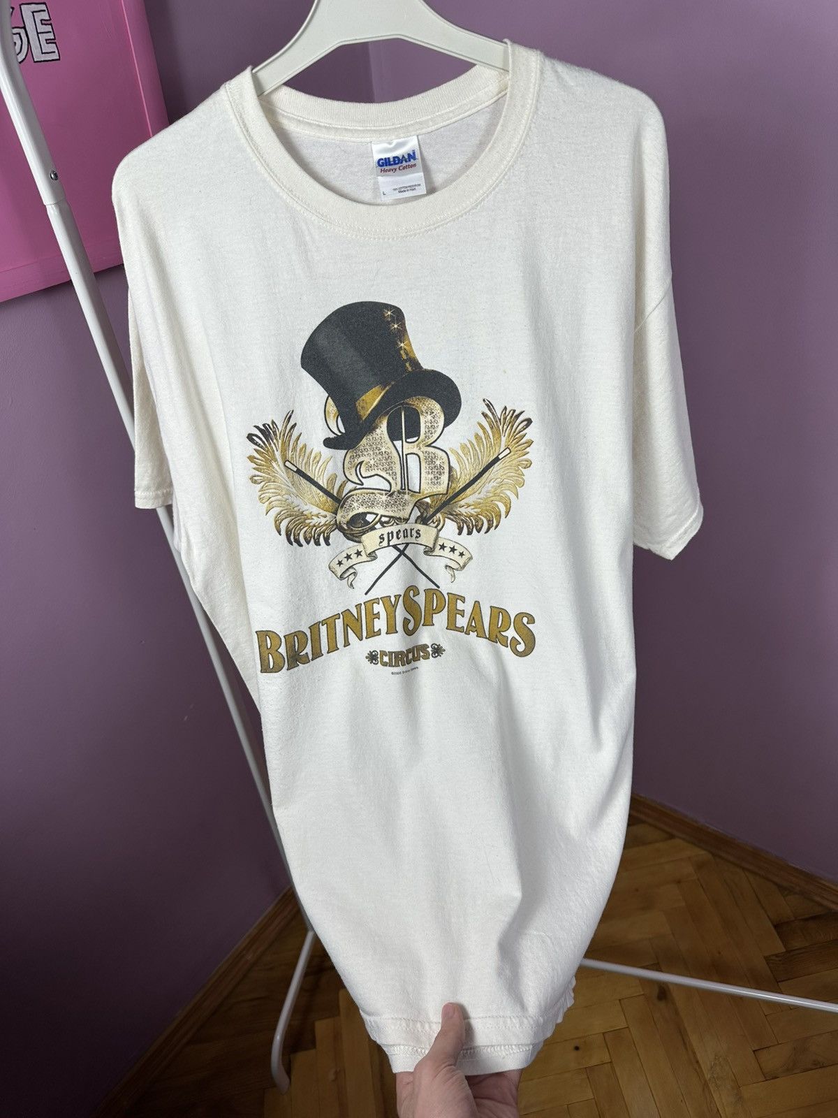 Gildan 2009 Britney Spears Circus Merch T Shirt Vintage Printed Tee Size US L / EU 52-54 / 3 - 7 Thumbnail