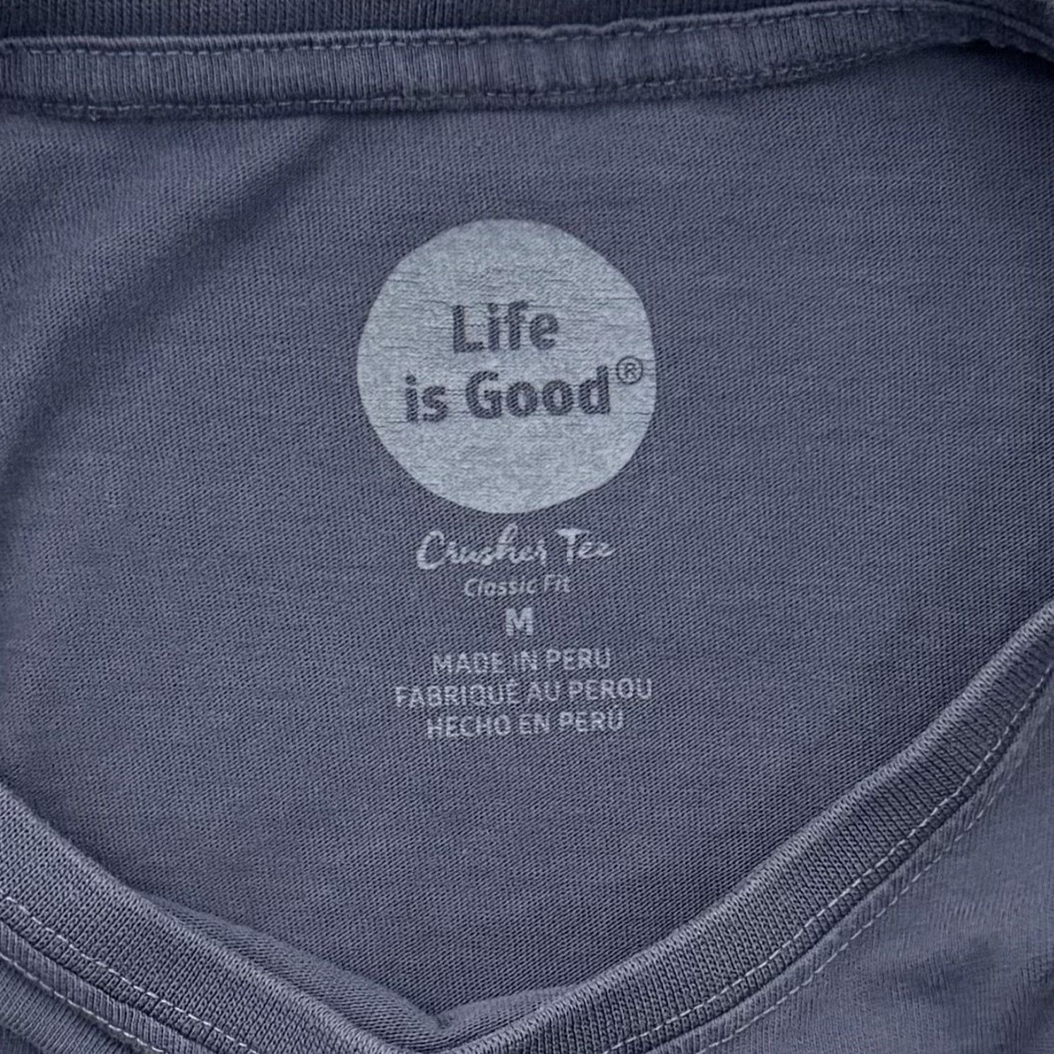 Life is Good Life Is Good Shirt Womens Medium T-Shirt Blue Logo 100% Cotton All Seasons Breathable Easy Care Funny Decade Not Applicable Size M / US 6-8 / IT 42-44 - 7 Thumbnail