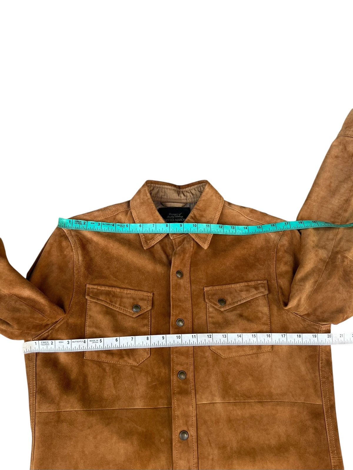 Leather United Arrows Goatskin Suede Leather Western Shirt Size US S / EU 44-46 / 1 - 4 Thumbnail