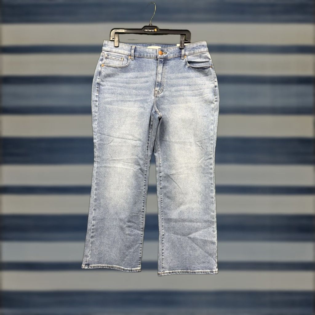 Vintage Lane Bryant Jeans Womens 16 High Rise Bootcut Stretch Blue 5-Pocket 34x28 Size 38" / US 16 / IT 52 - 1 Thumbnail