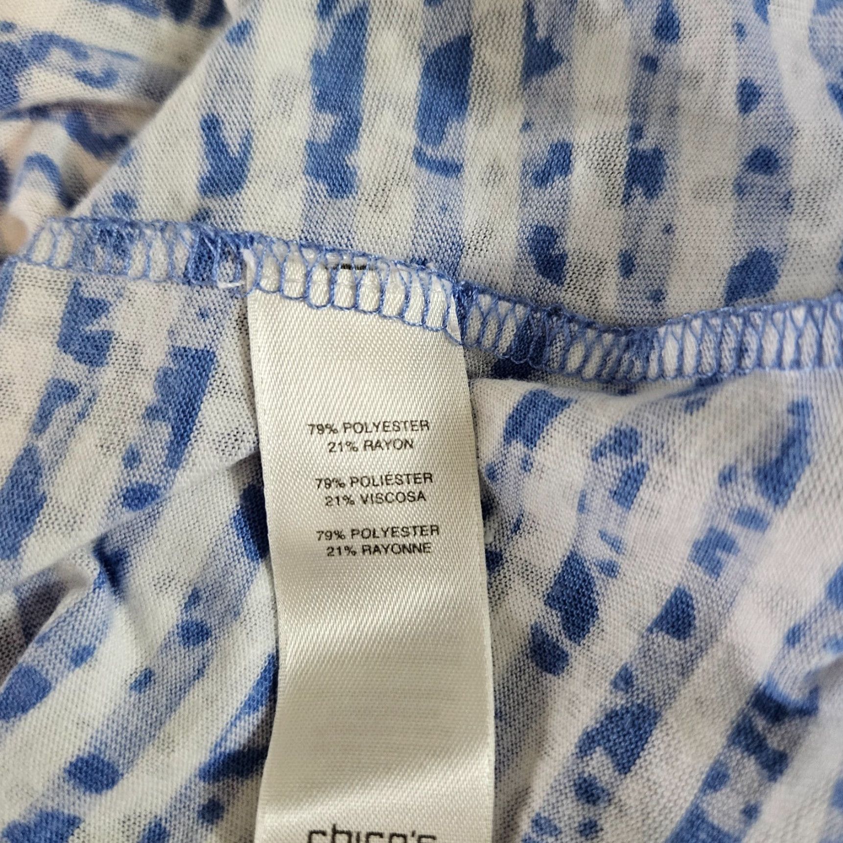 Vintage Chico's Womens Top M Blue White Striped Short Sleeve Shirt Adult Medium-Size T-Shirt Casual Womens Size M / US 6-8 / IT 42-44 - 4 Thumbnail