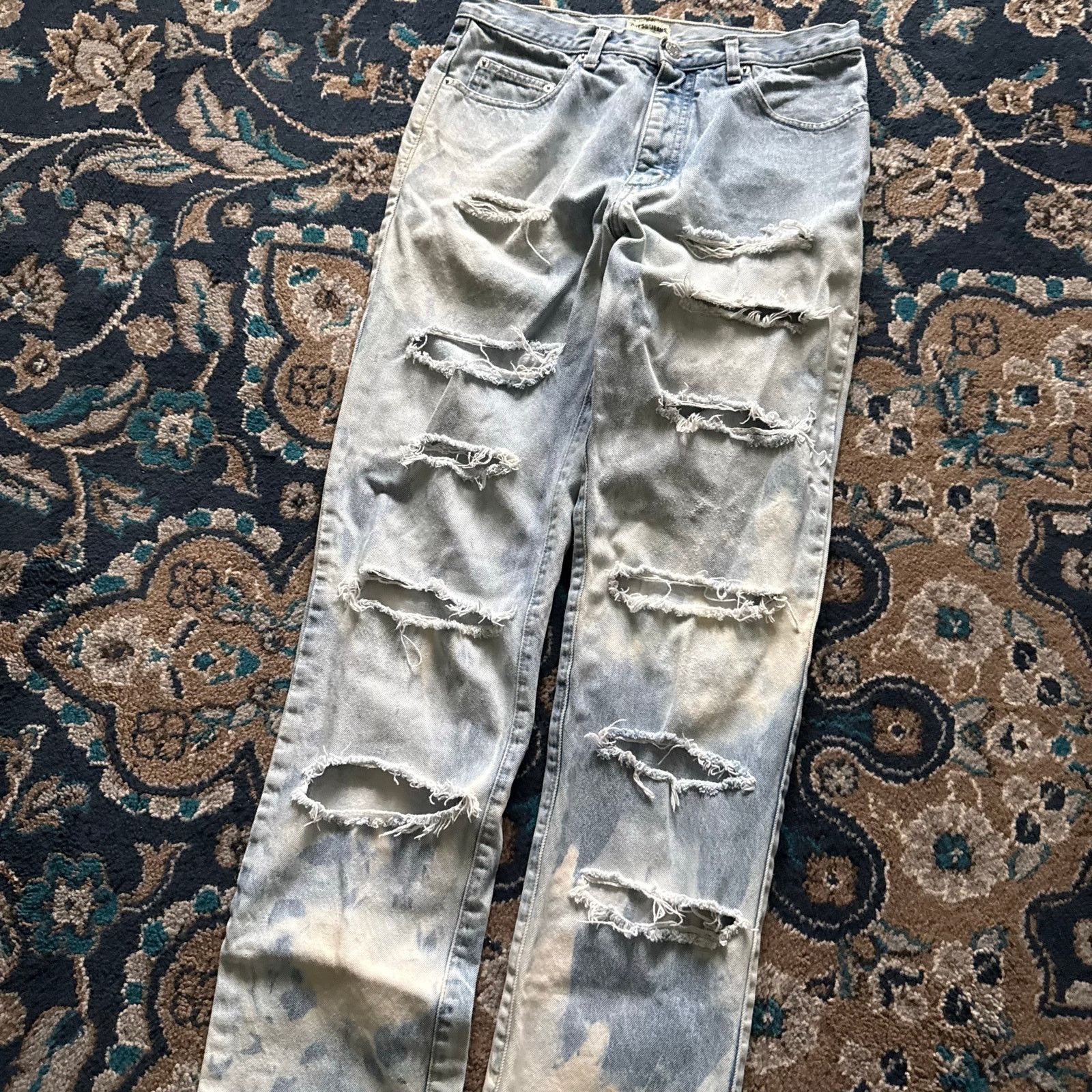 Guess Vintage Guess Distressed Jeans Size US 31 - 2 Thumbnail