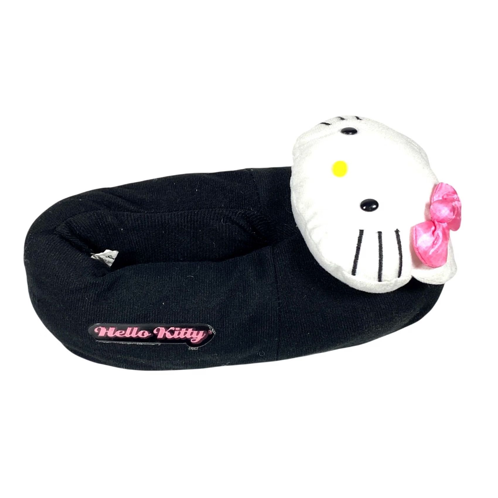 Vintage HELLO KITTY Sanrio Slippers L 9-10 Slip On Comfort Cozy Winter Fall Black Size ONE SIZE - 4 Thumbnail