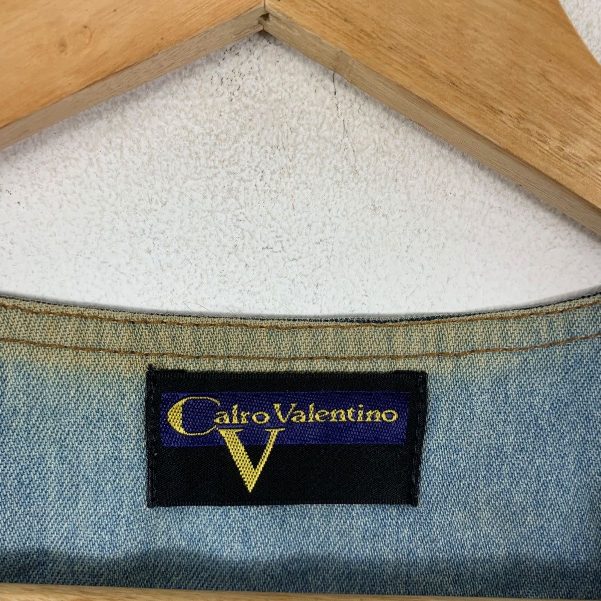 Valentino Vintage CALRO VALENTINO ITALY Indigo Denim Jeans Vest Jacket Size M / US 6-8 / IT 42-44 - 8 Thumbnail