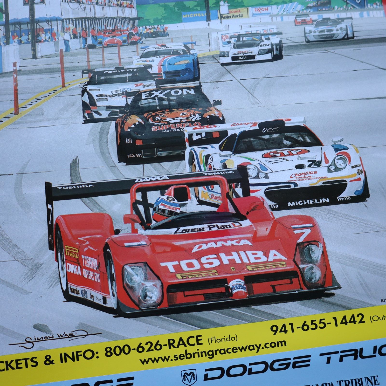 Vintage Original Vintage 1999 SuperFlo12 Racing Poster Size ONE SIZE - 4 Thumbnail