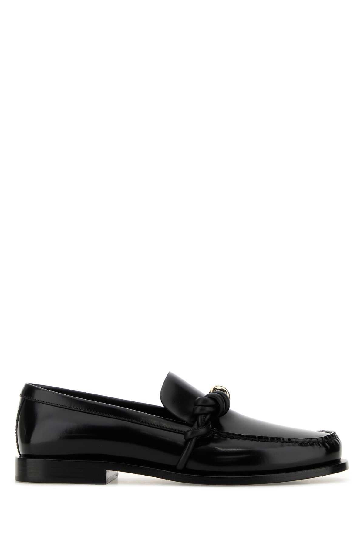 Jil Sander Black Leather Tangle Loafers Size US 9 / IT 39 - 1 Thumbnail