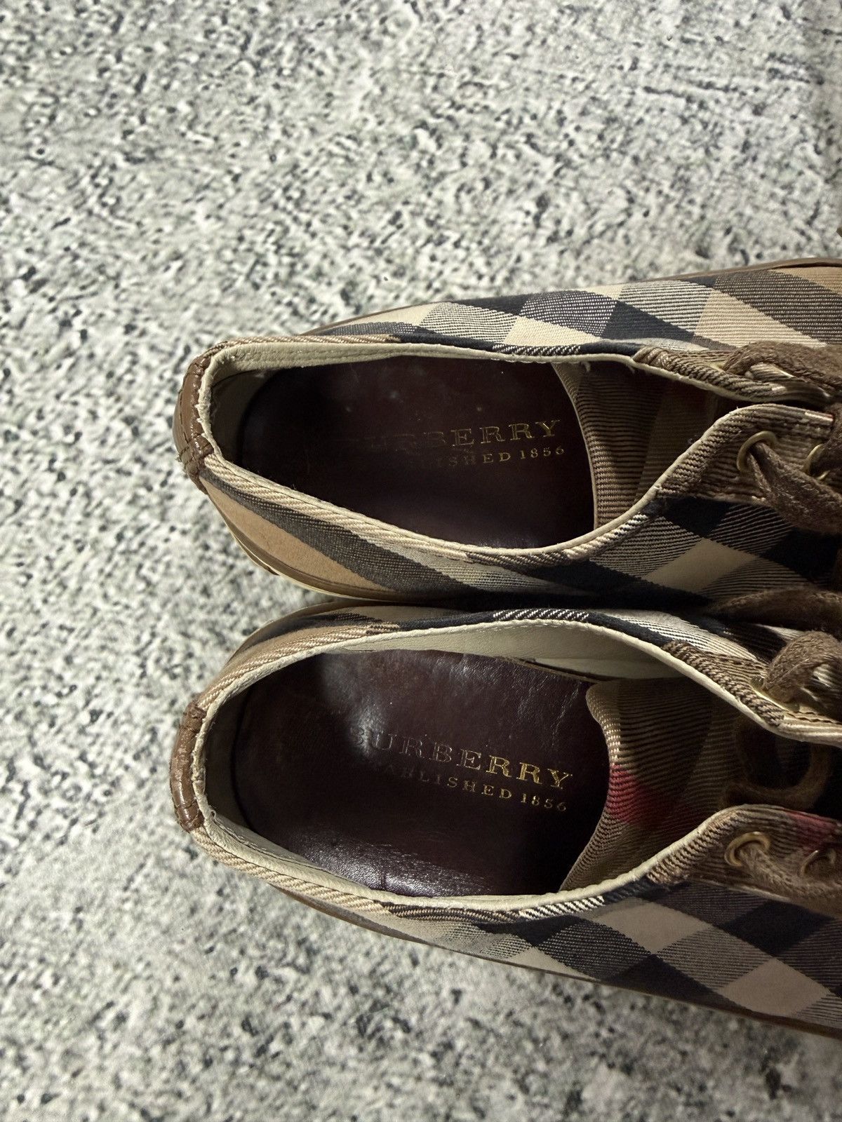 Burberry Burberry canvas low shoes Nova Check beige Size US 7 / IT 37 - 6 Thumbnail