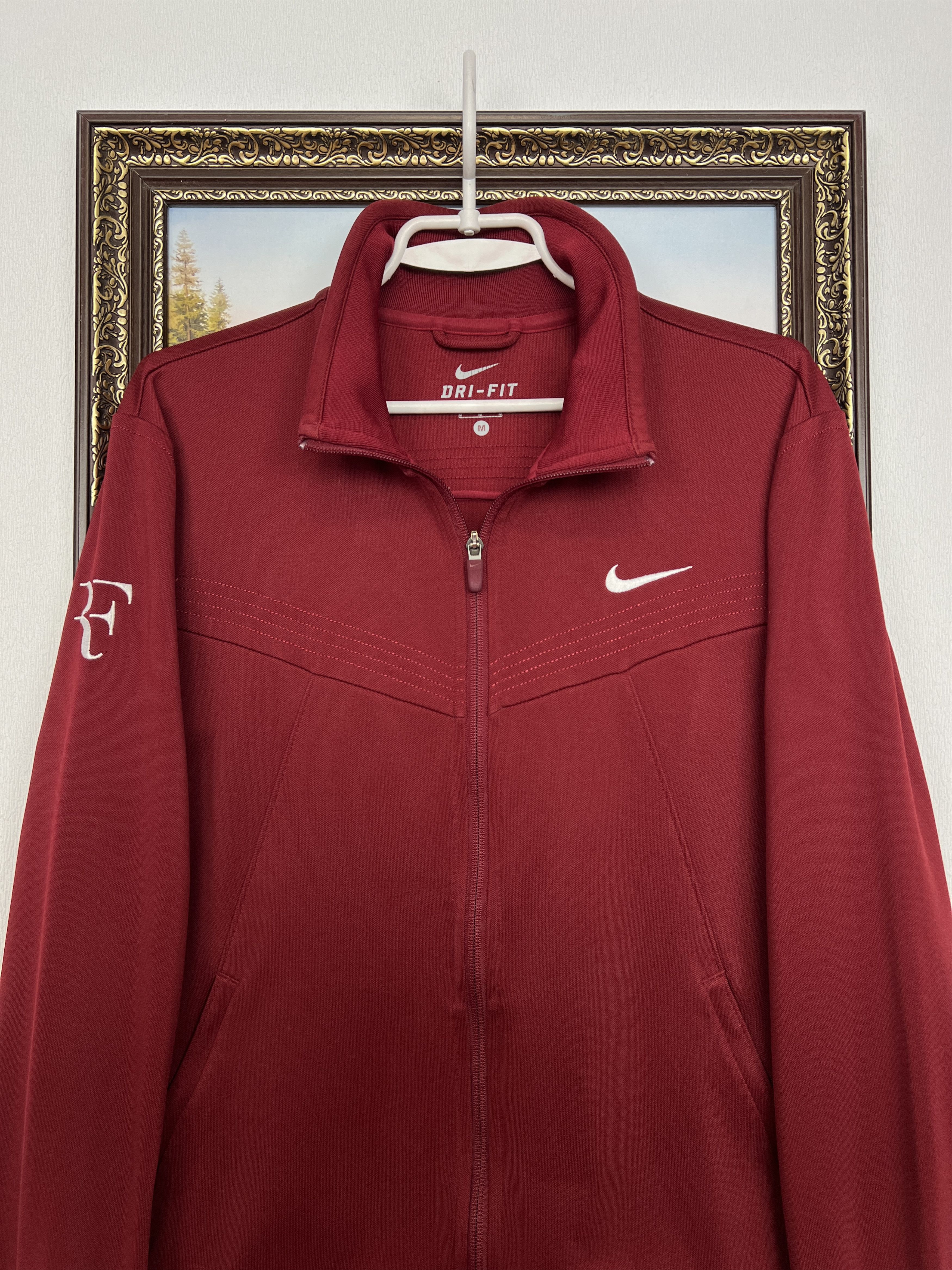 Nike Nike Roger Federer RF 2011 French Burgundy Tennis Jacket Size US M / EU 48-50 / 2 - 2 Thumbnail