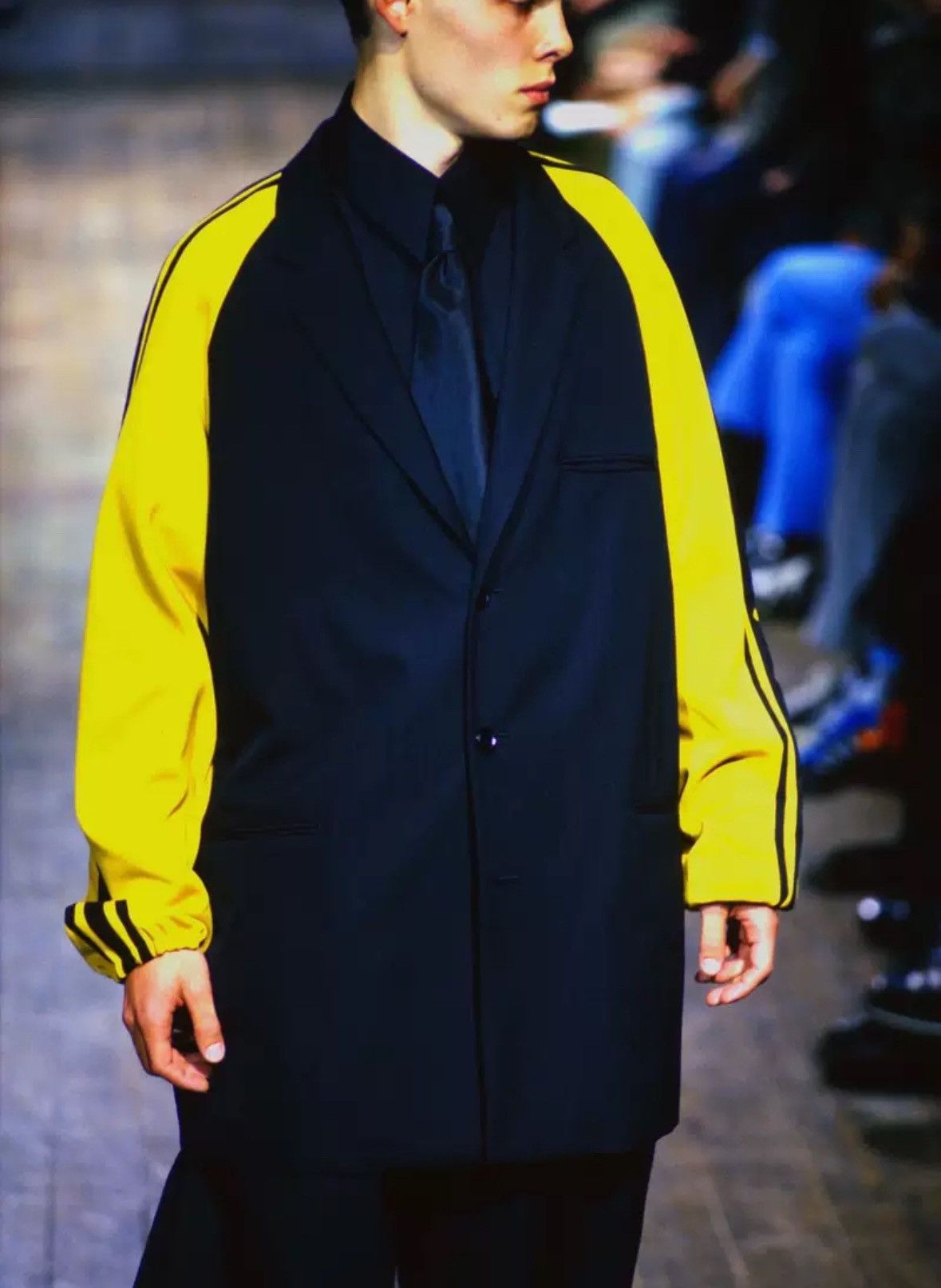 Yohji Yamamoto Yohji Yamamoto 98ss patchwork sleeve Ichiro suit Size US S / EU 44-46 / 1 - 7 Thumbnail