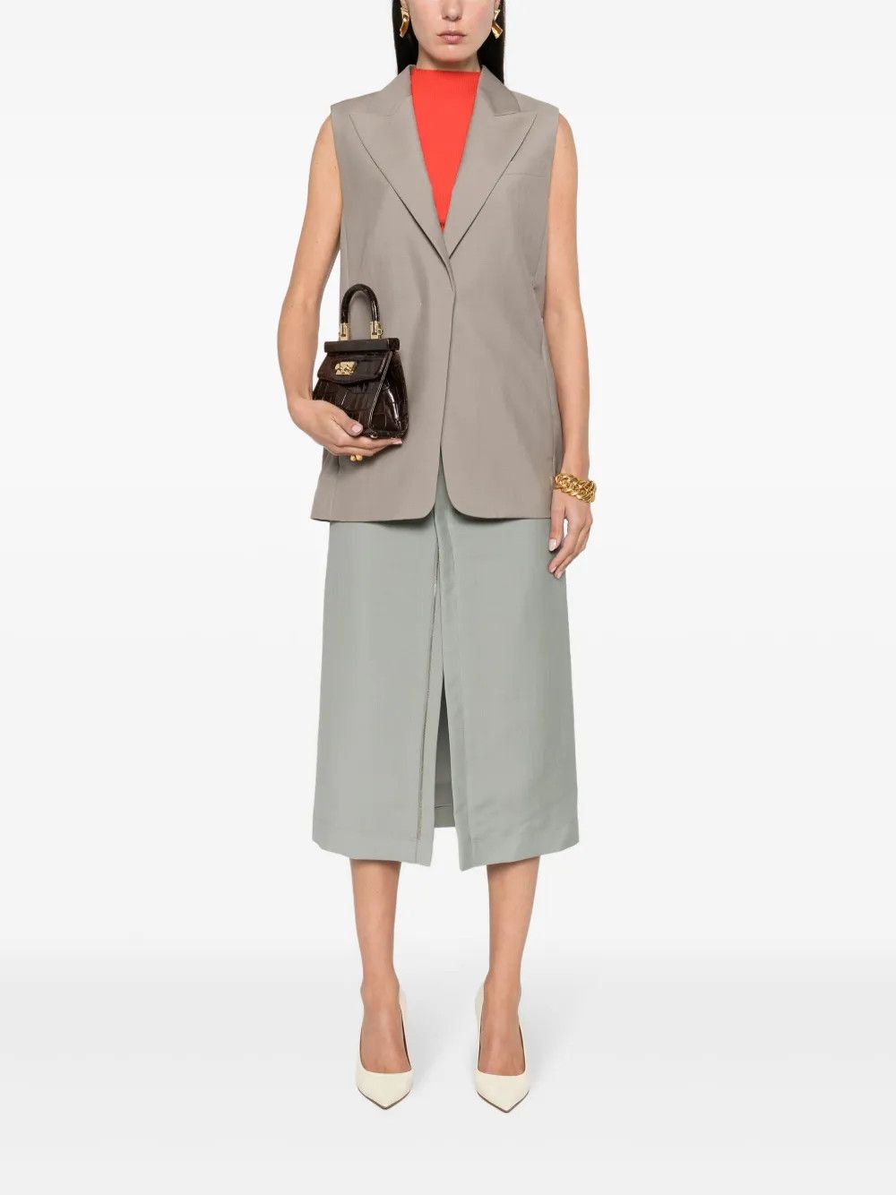 Fendi o1s1wg110825 Gilet in Beige Size M / US 6-8 / IT 42-44 - 5 Thumbnail
