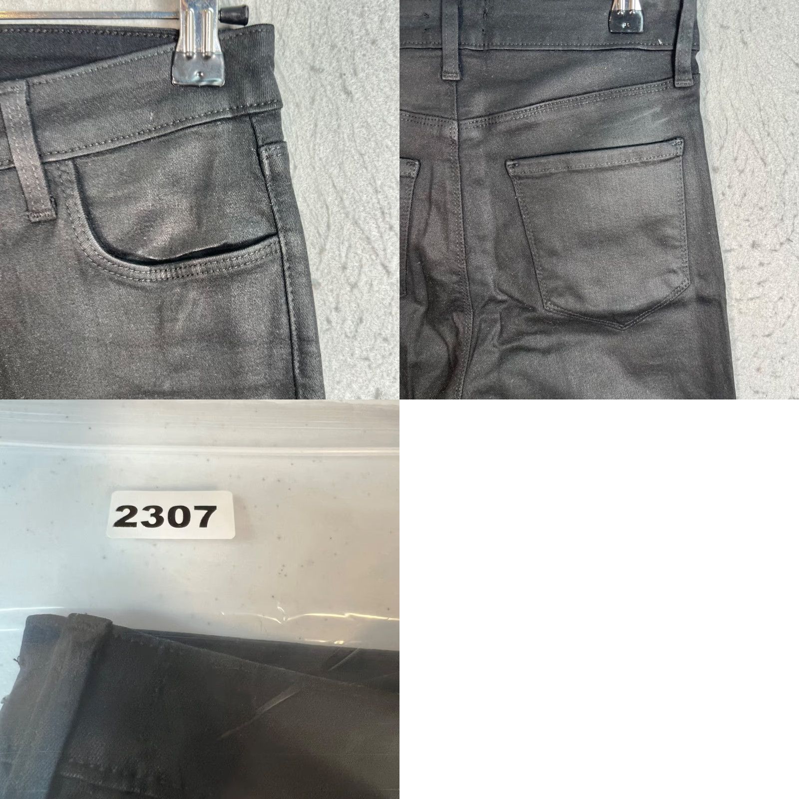 L'AGENCE L'Agence Womens 27 Margot High-Rise Skinny Coated Black Jeans Shirt? Size 27" / US 4 / IT 40 - 9 Thumbnail
