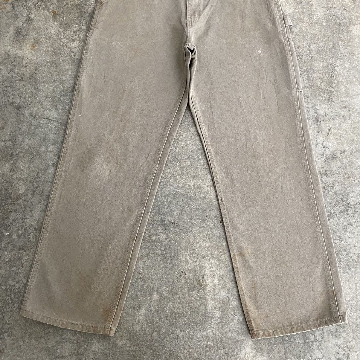 Carhartt Size 34x31 Vintage Carhartt Desert Grey Carpenter Work Pants Size US 34 / EU 50 - 3 Thumbnail