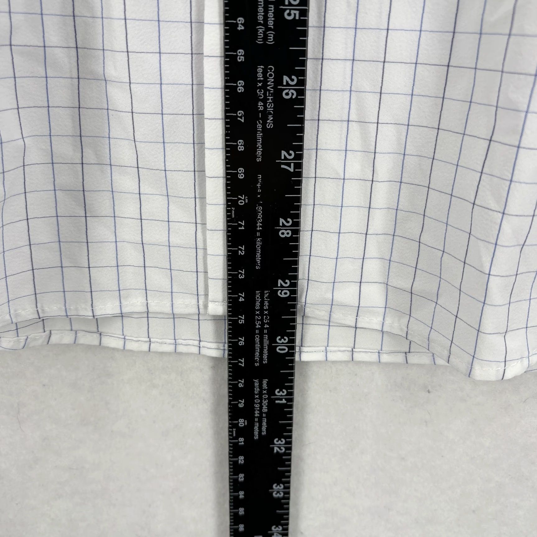 Mizzen+Main Mizzen+Main Leeward Shirt Mens Large White Check Trim Fit Non Iron Stretch Work Shirt Size US L / EU 52-54 / 3 - 6 Thumbnail