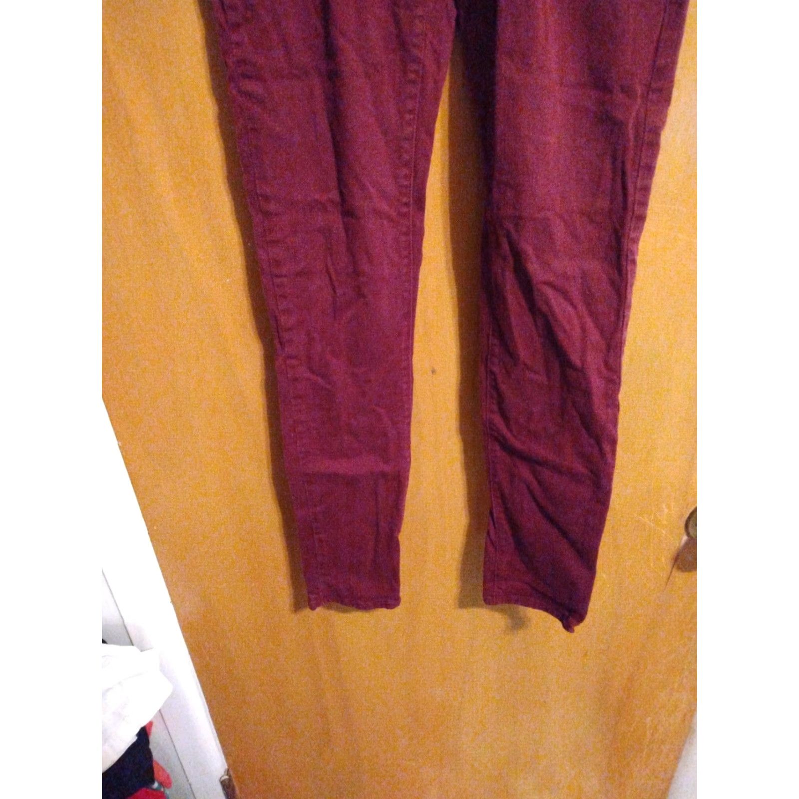 Rsq RSQ Miami Jeggings Size 3 Burgundy Cotton/Spandex Stretchy Jeans Women 28" X 27" Red Jegging 27" Inseam Size 27" / US 4 / IT 40 - 3 Thumbnail