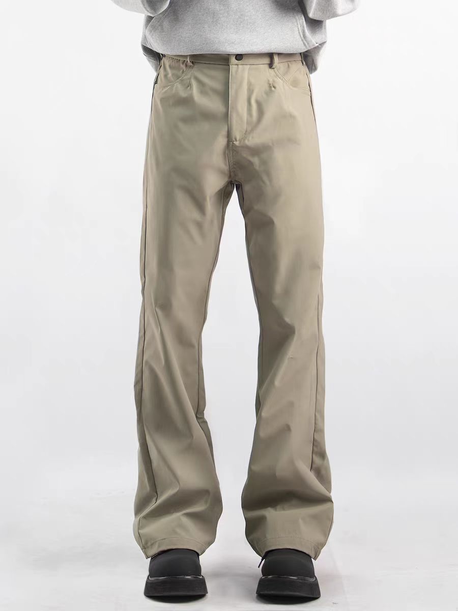 Japanese Brand × Vintage Simple baggy straight micro flare trousers Size US 30 / EU 46 - 1 Thumbnail