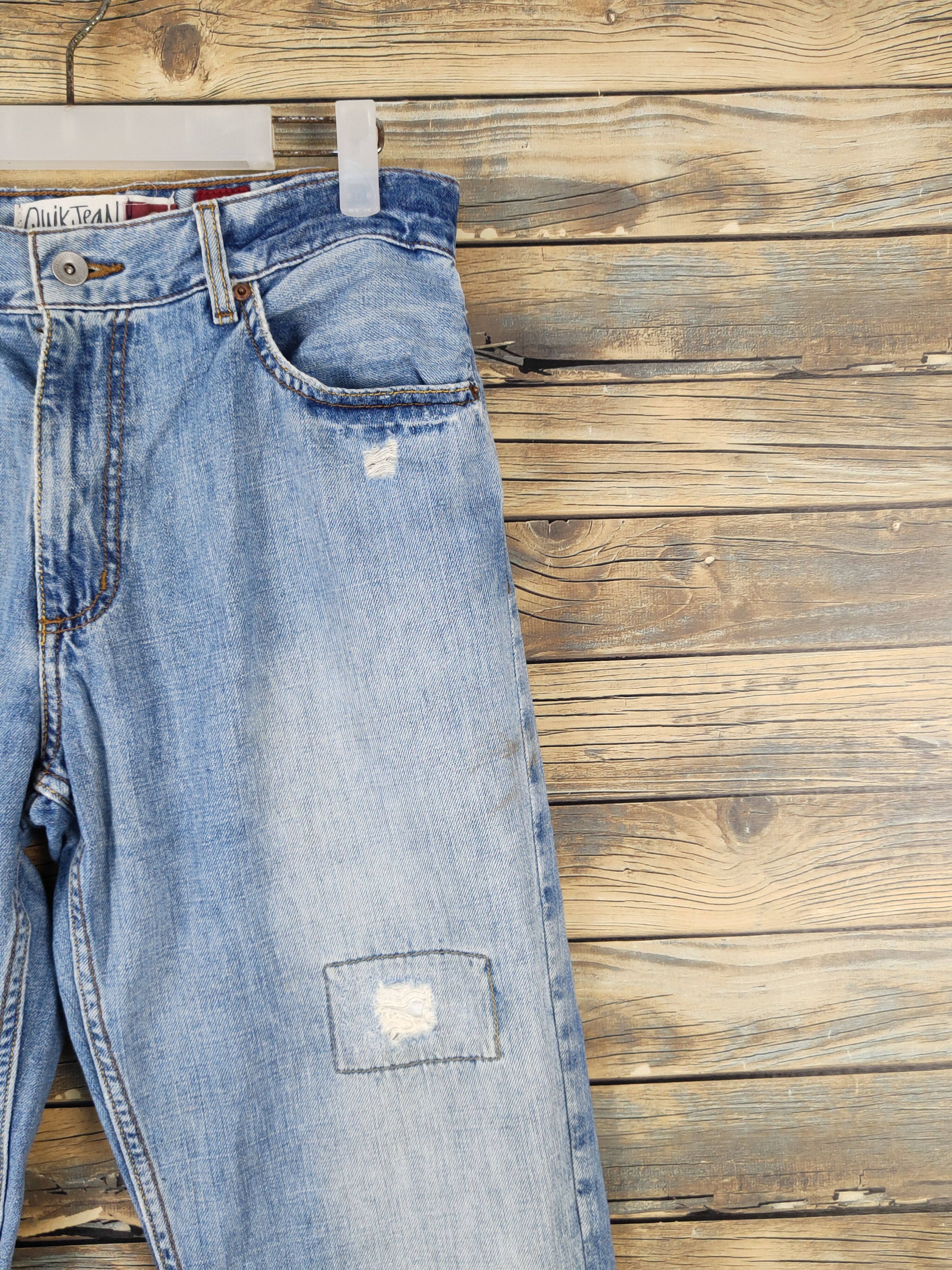 Quiksilver Quicksilver Blue Distressed Ripped denim Jeans #W1967 Size US 30 / EU 46 - 6 Thumbnail