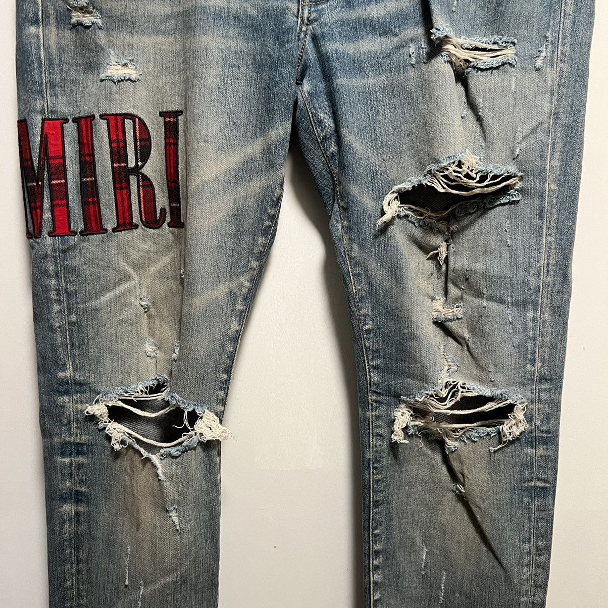 Amiri Amiri Flannel Core Logo Jeans Clay Indigo Size US 34 / EU 50 - 4 Thumbnail