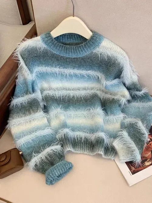 Other Striped patchwork crew neck knitted sweater Size M / US 6-8 / IT 42-44 - 4 Thumbnail