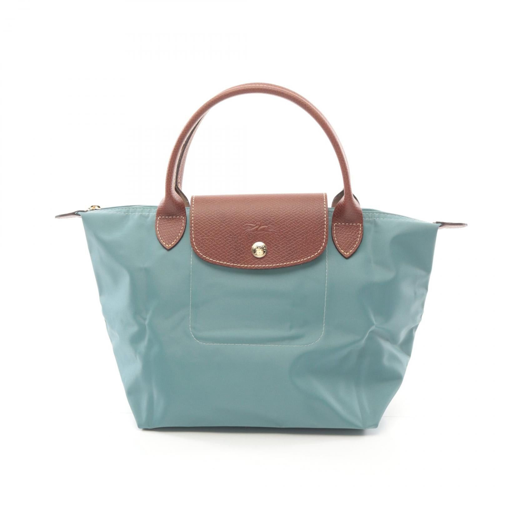 Longchamp Longchamp Le Preage Original S Handbag Canvas Leather Green Brown Size ONE SIZE - 1 Thumbnail