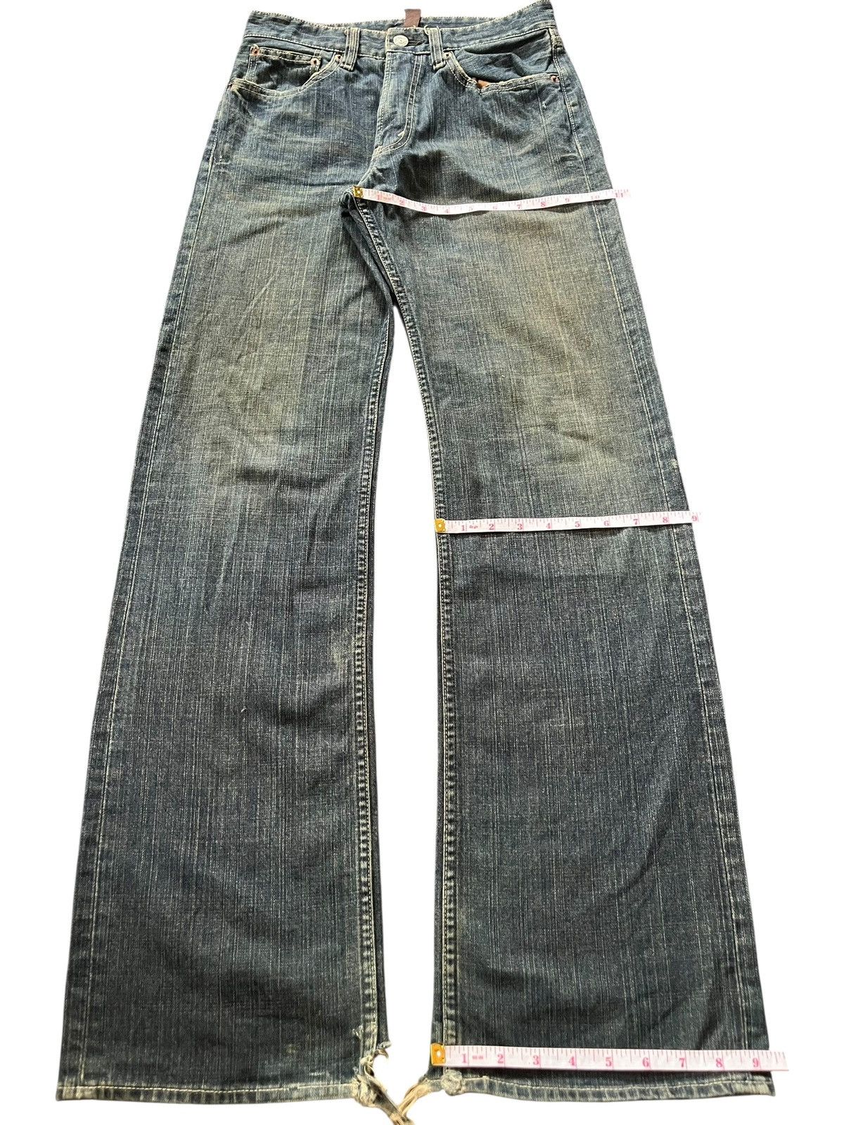 Hysteric Glamour Vintage Japanese Brand Mud Wash Distress Flare Jeans Size 28" / US 6 / IT 42 - 8 Thumbnail
